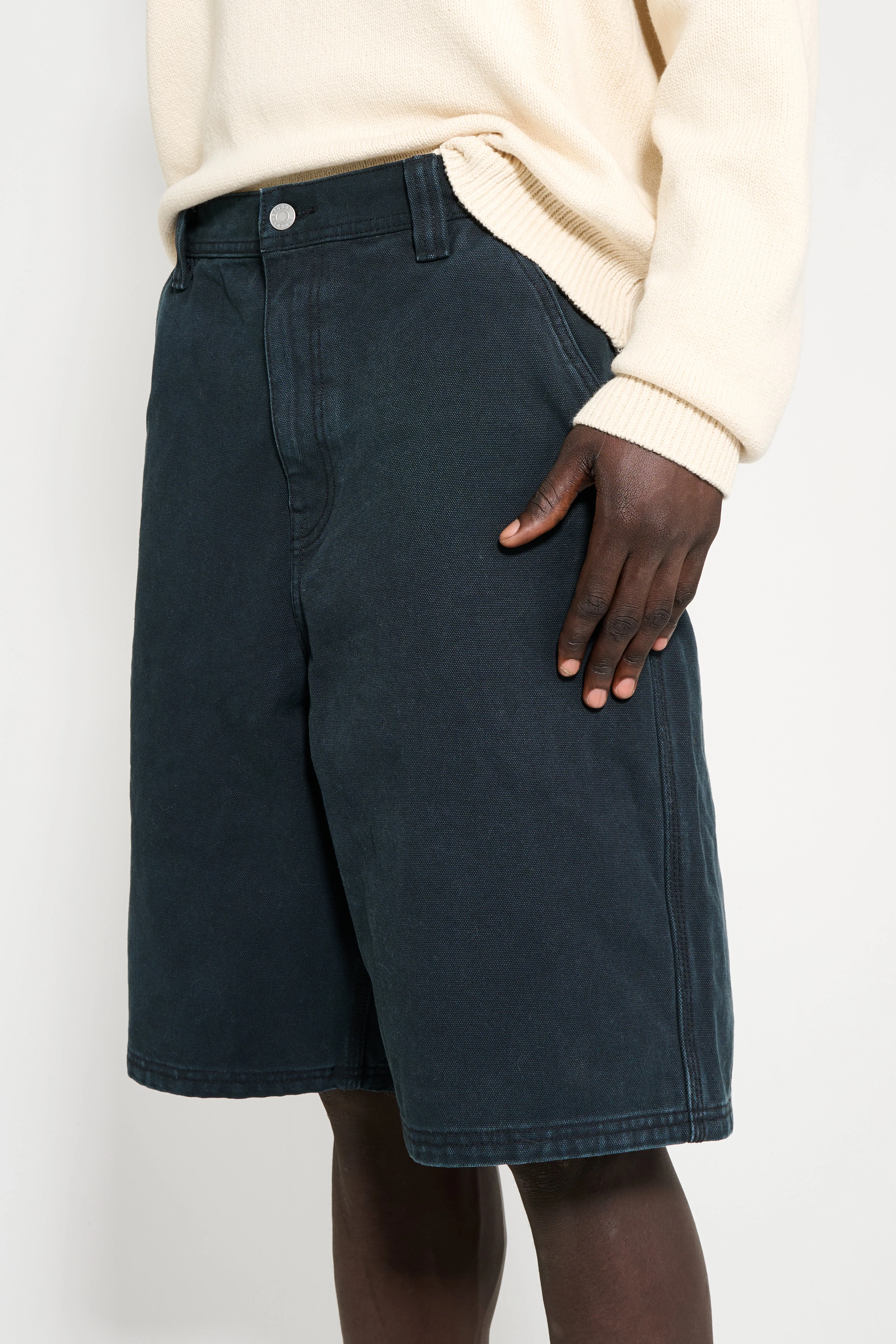 Stüssy Work Shorts Washed Canvas Black sold by Tres Bien product image thumbnail 4