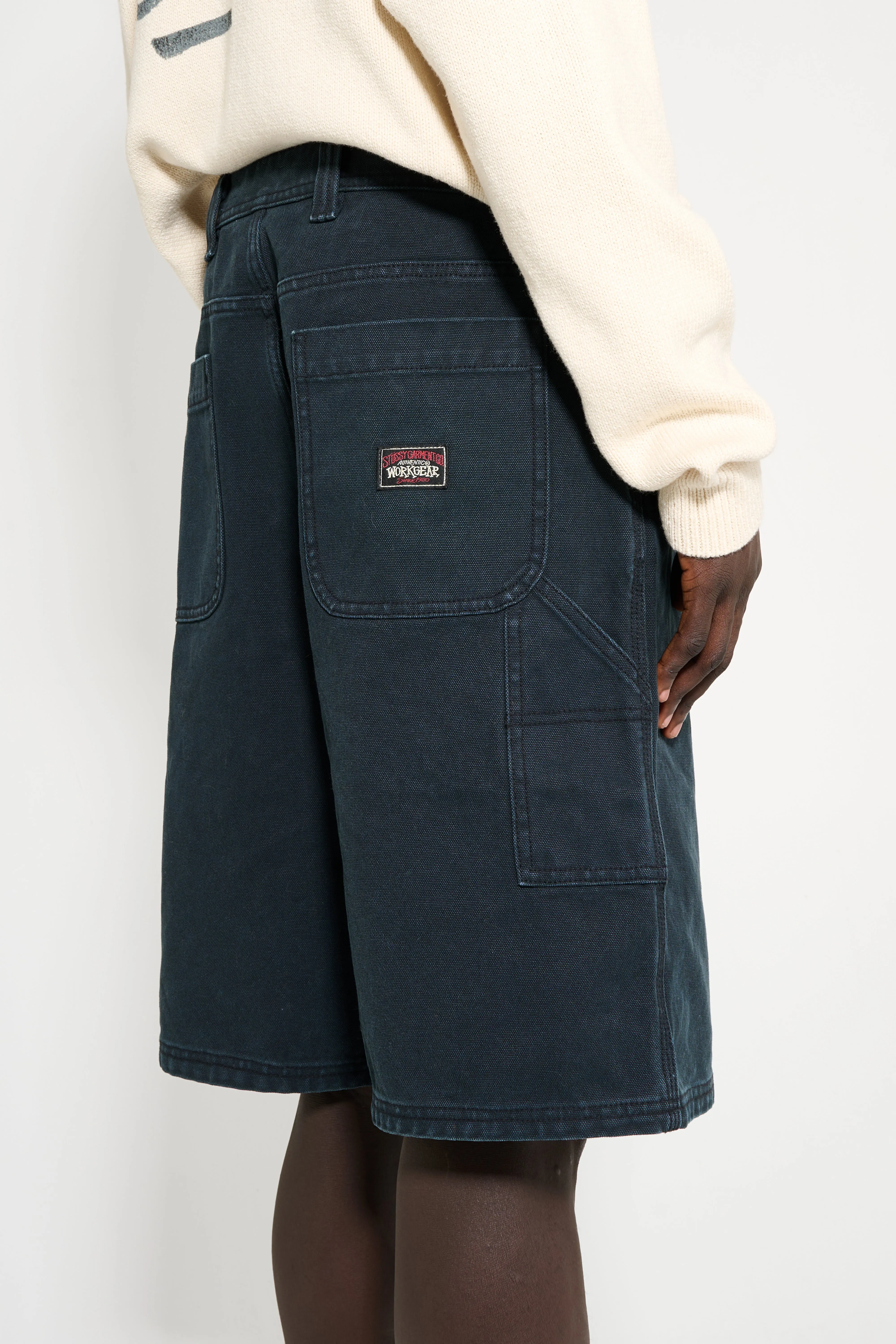 Stüssy Work Shorts Washed Canvas Black sold by Tres Bien product image thumbnail 5