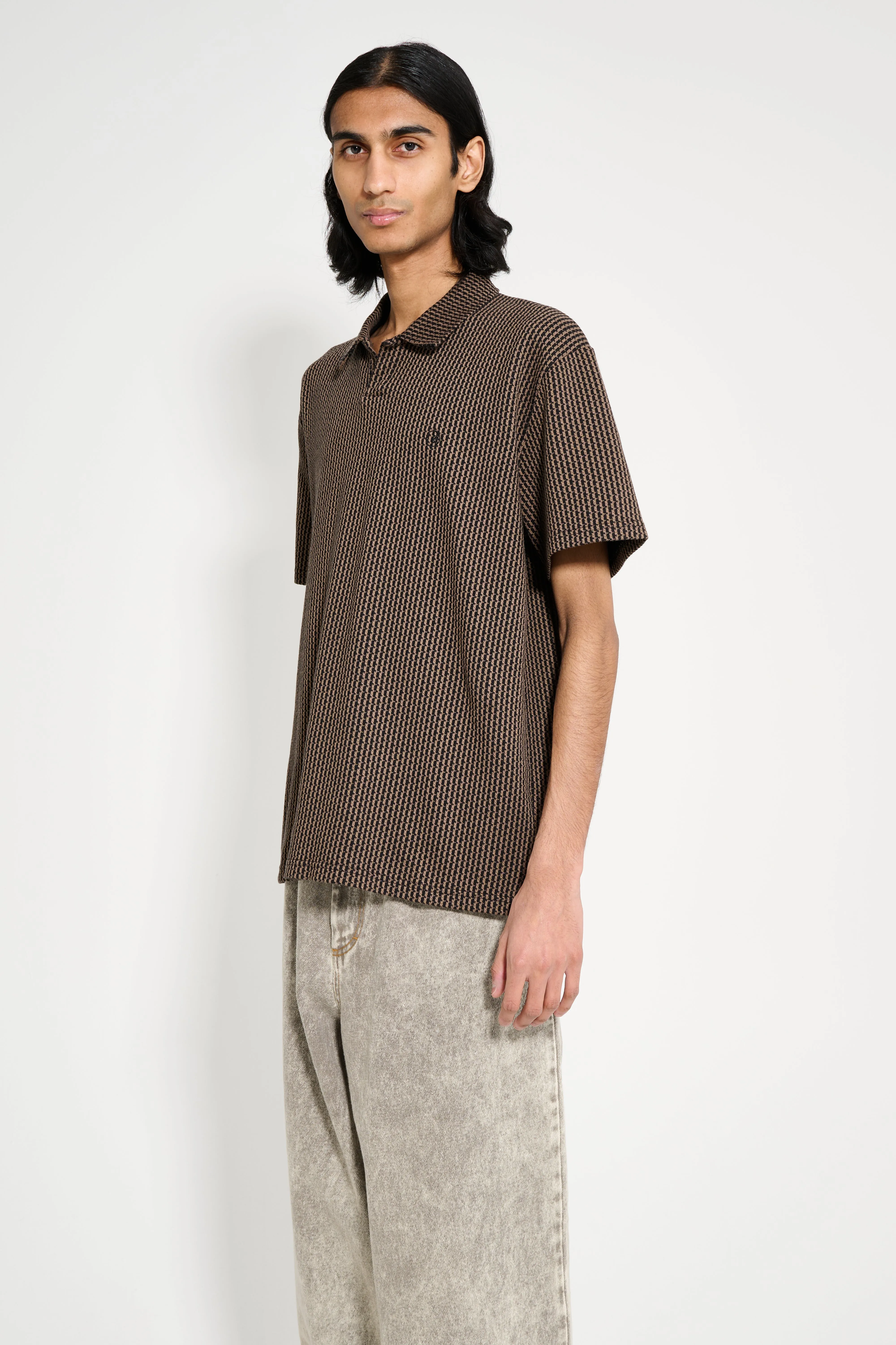 Polar Skate Co. Serge Polo Shirt Bouclé Brass / Black sold by Tres Bien product image thumbnail 2