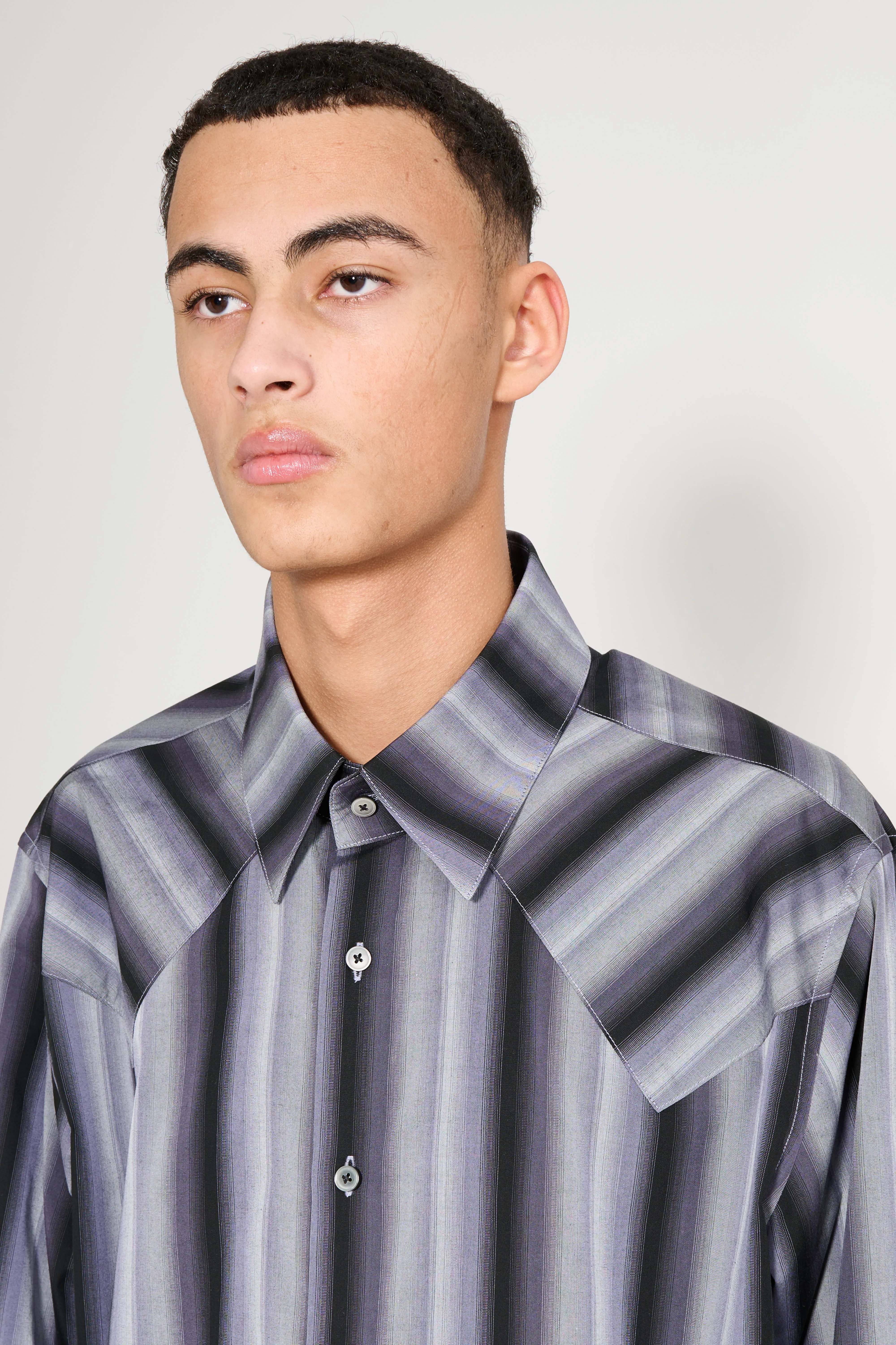 Carter Young Western Business Shirt Ombre Stripe sold by Tres Bien product image thumbnail 5