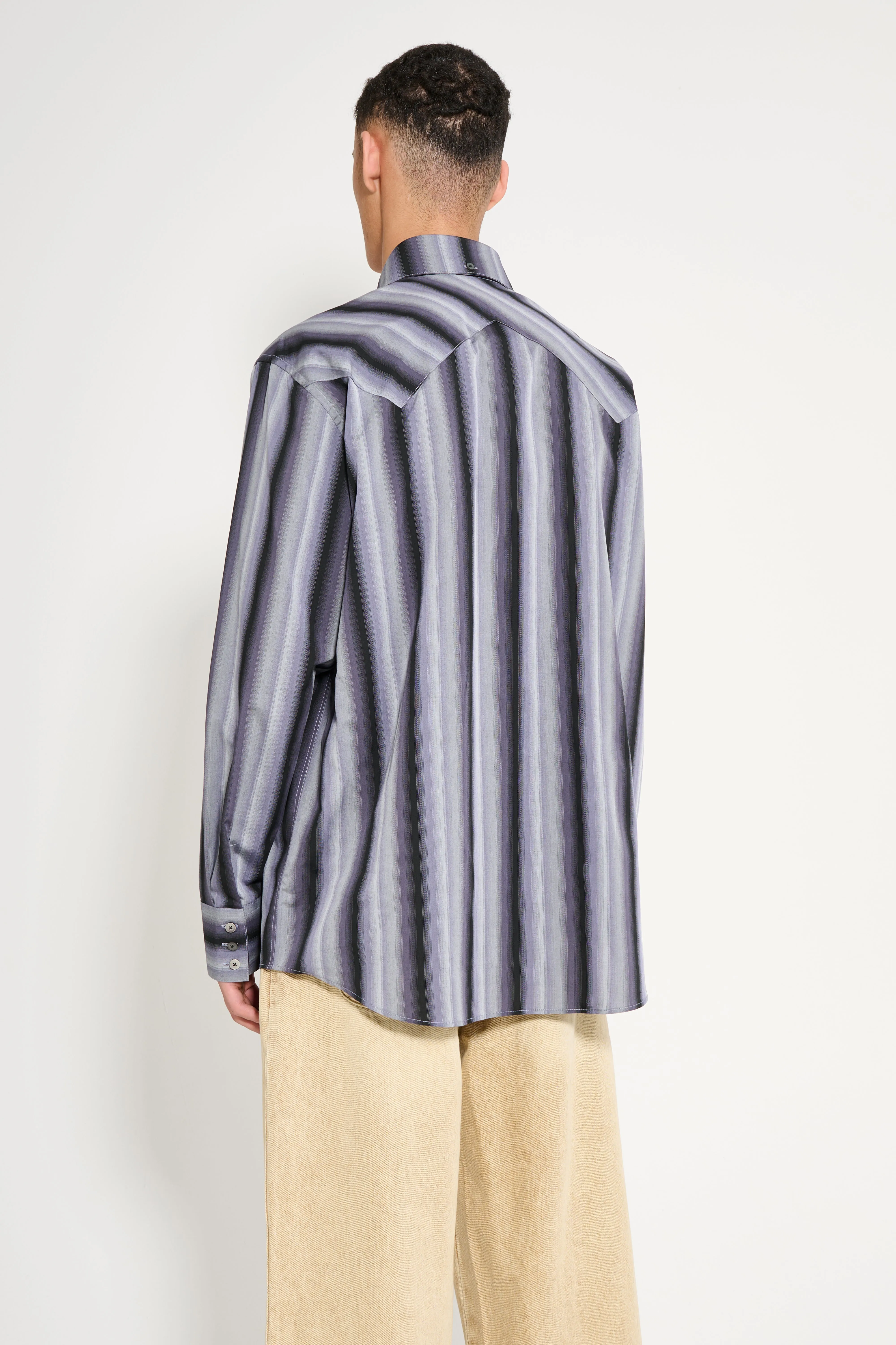 Carter Young Western Business Shirt Ombre Stripe sold by Tres Bien product image thumbnail 4