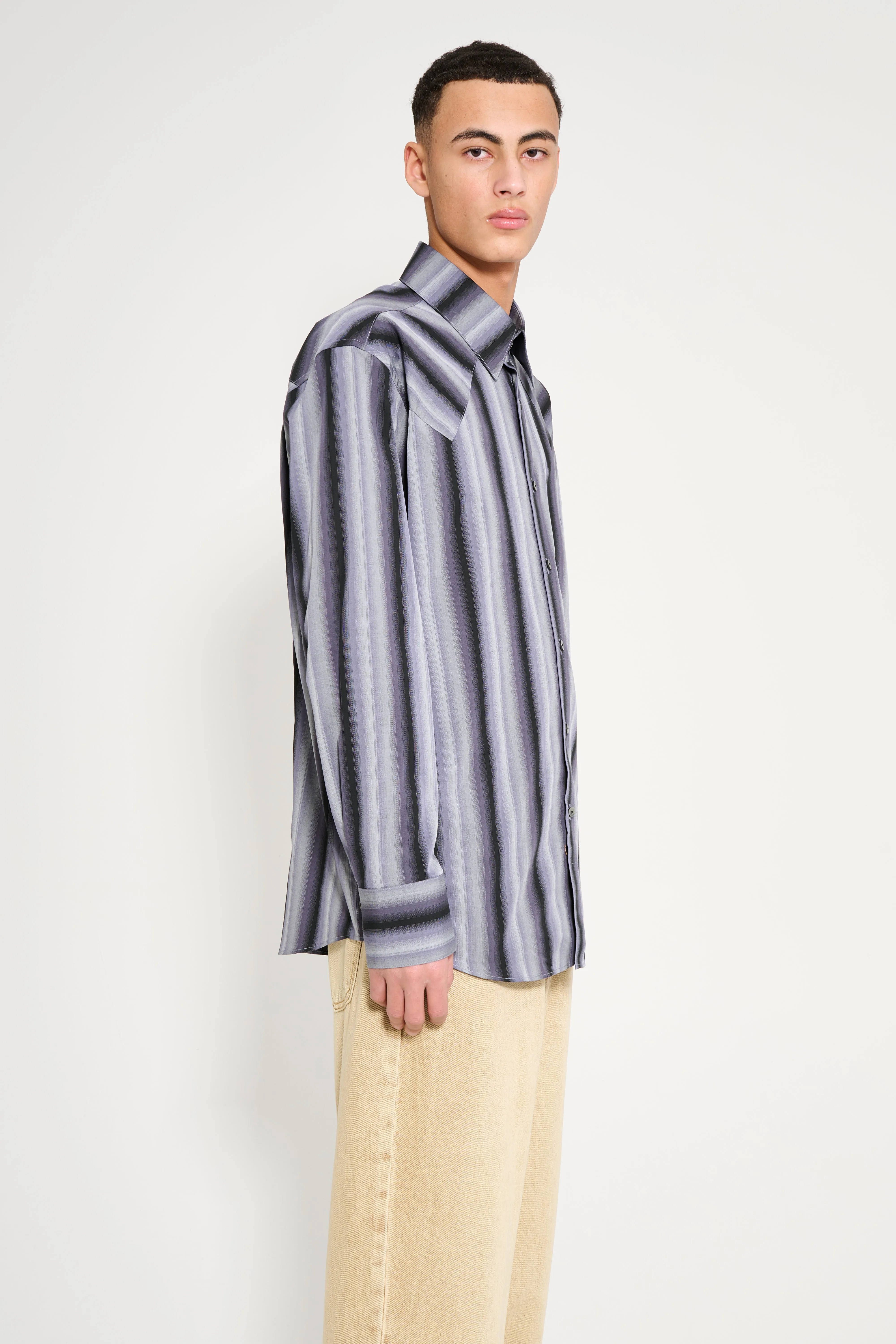 Carter Young Western Business Shirt Ombre Stripe sold by Tres Bien product image thumbnail 3