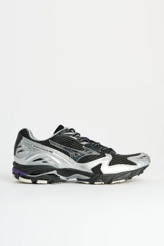 Mizuno Wave Rider 10 Black / Black Sand made by Tres Bien