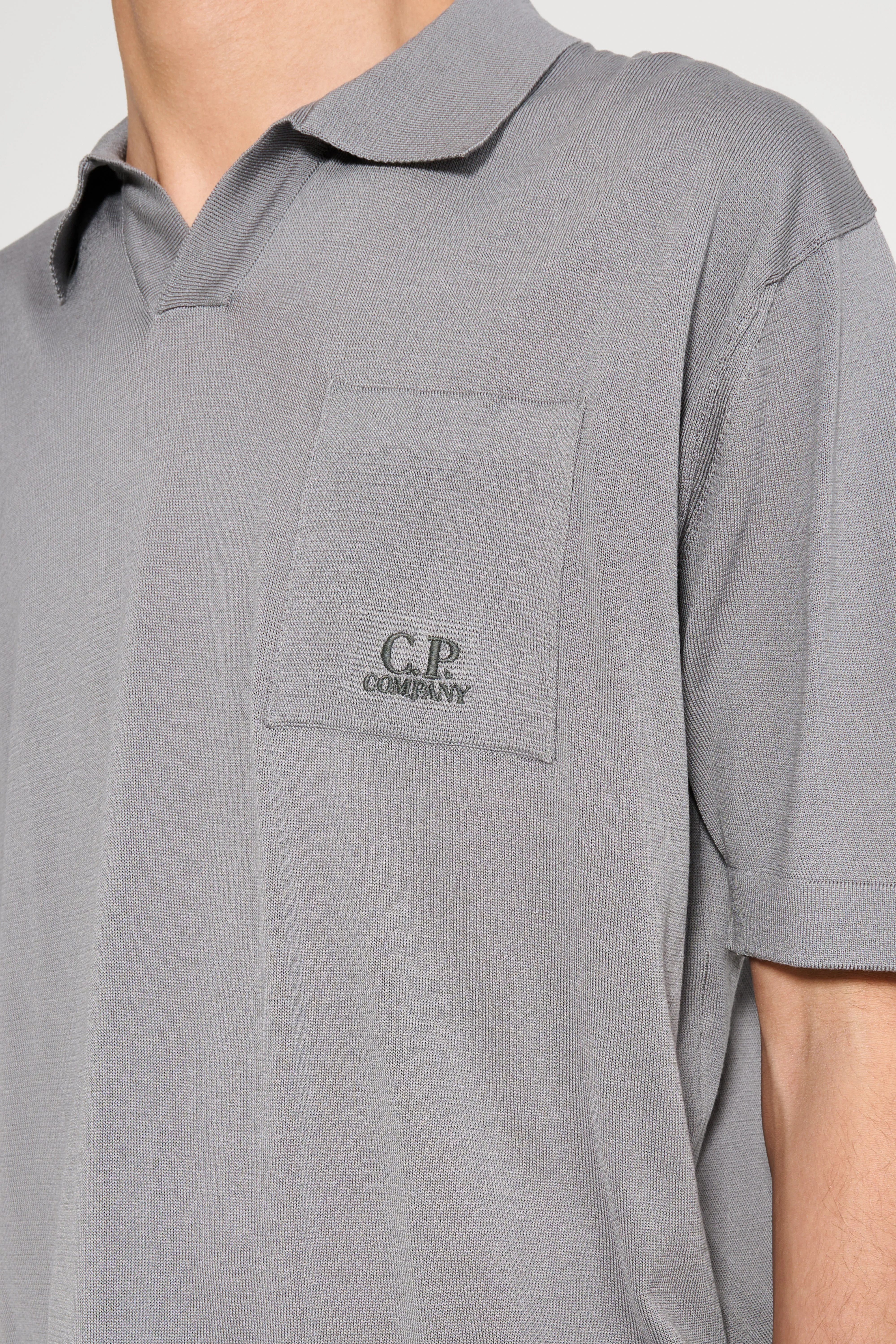 C.P. Company Polo Knit Smoked Pearl sold by Tres Bien product image thumbnail 5