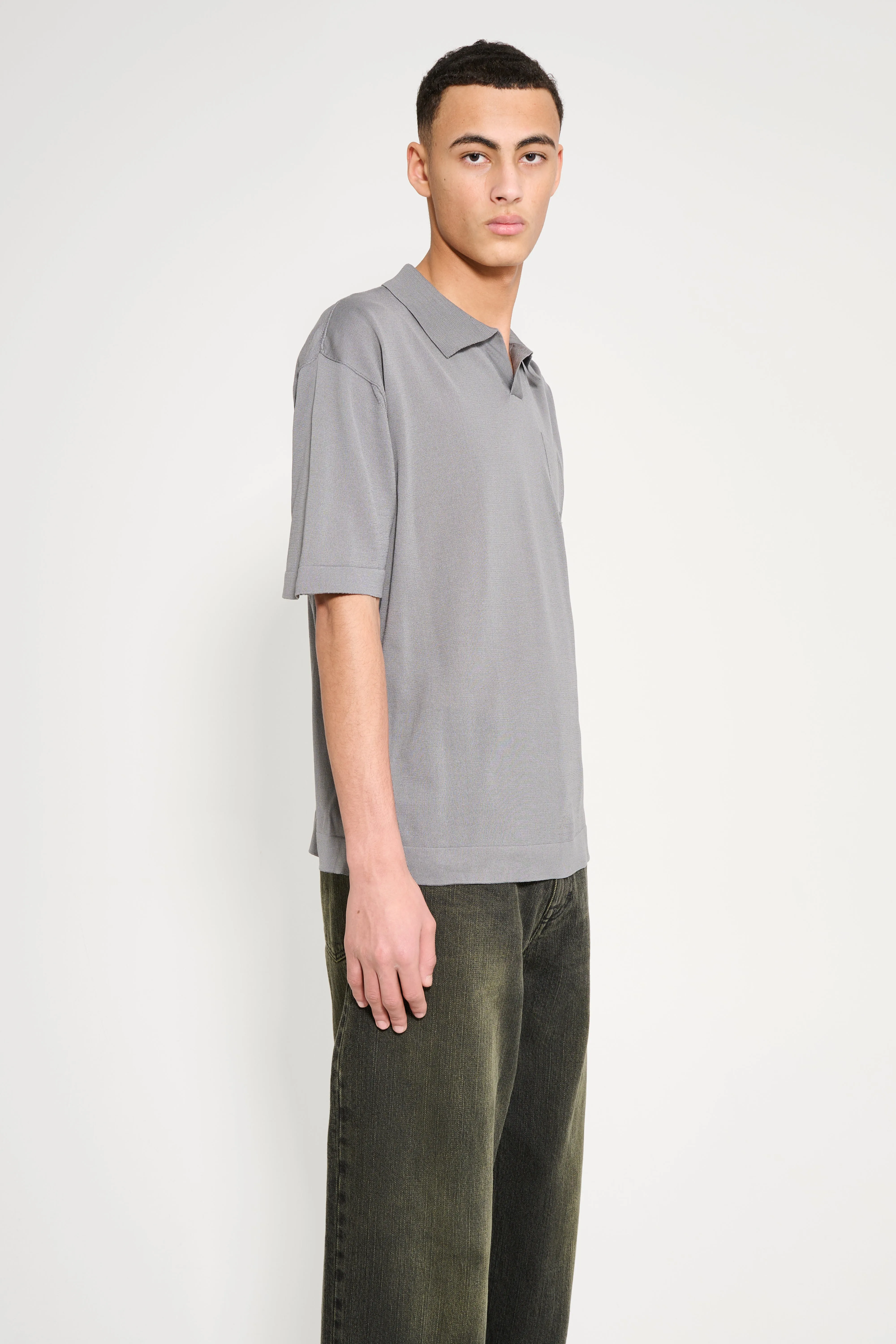 C.P. Company Polo Knit Smoked Pearl sold by Tres Bien product image thumbnail 4