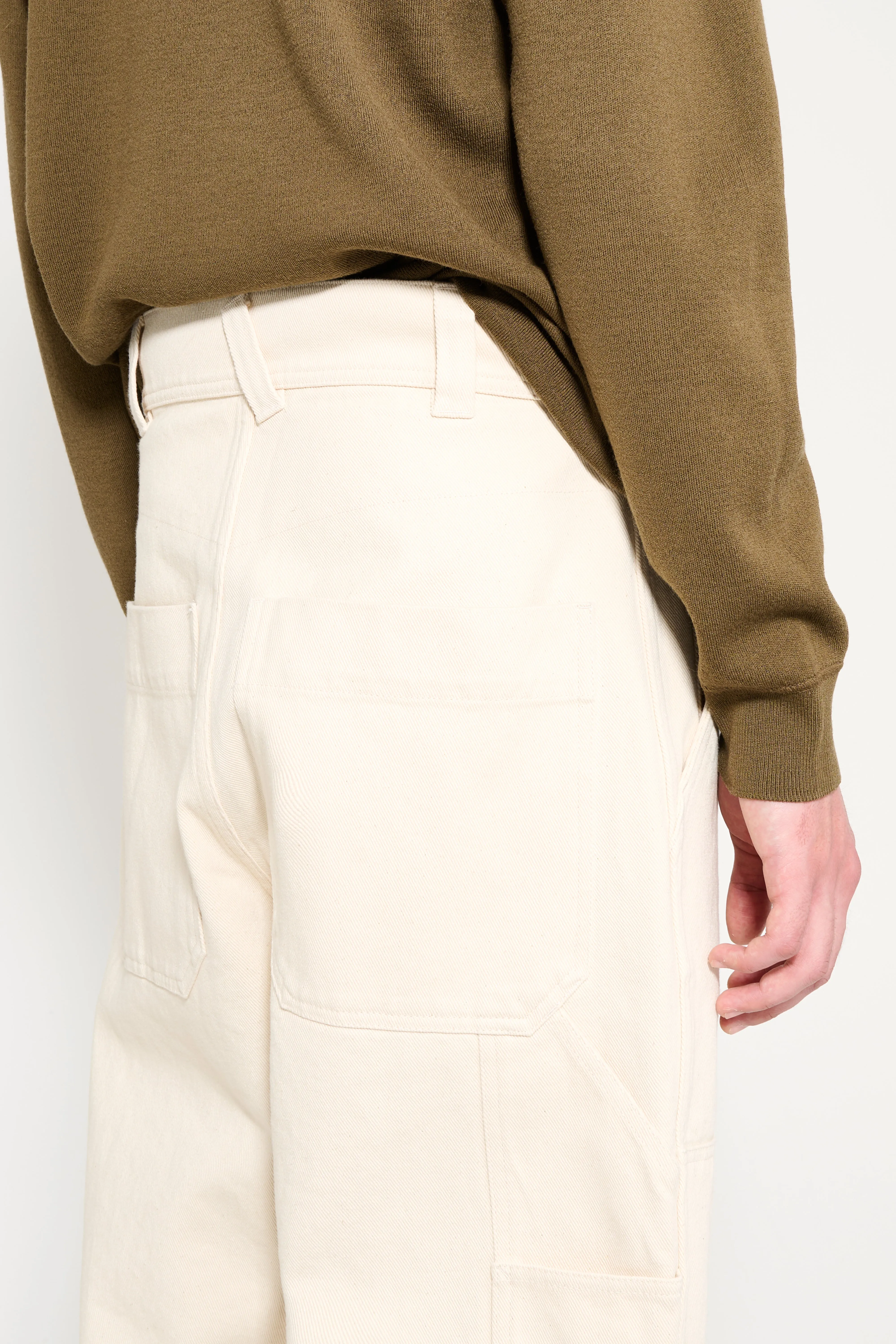 Margaret Howell MHL Tool Pocket Trouser Natural Cotton Denim sold by Tres Bien product image thumbnail 4