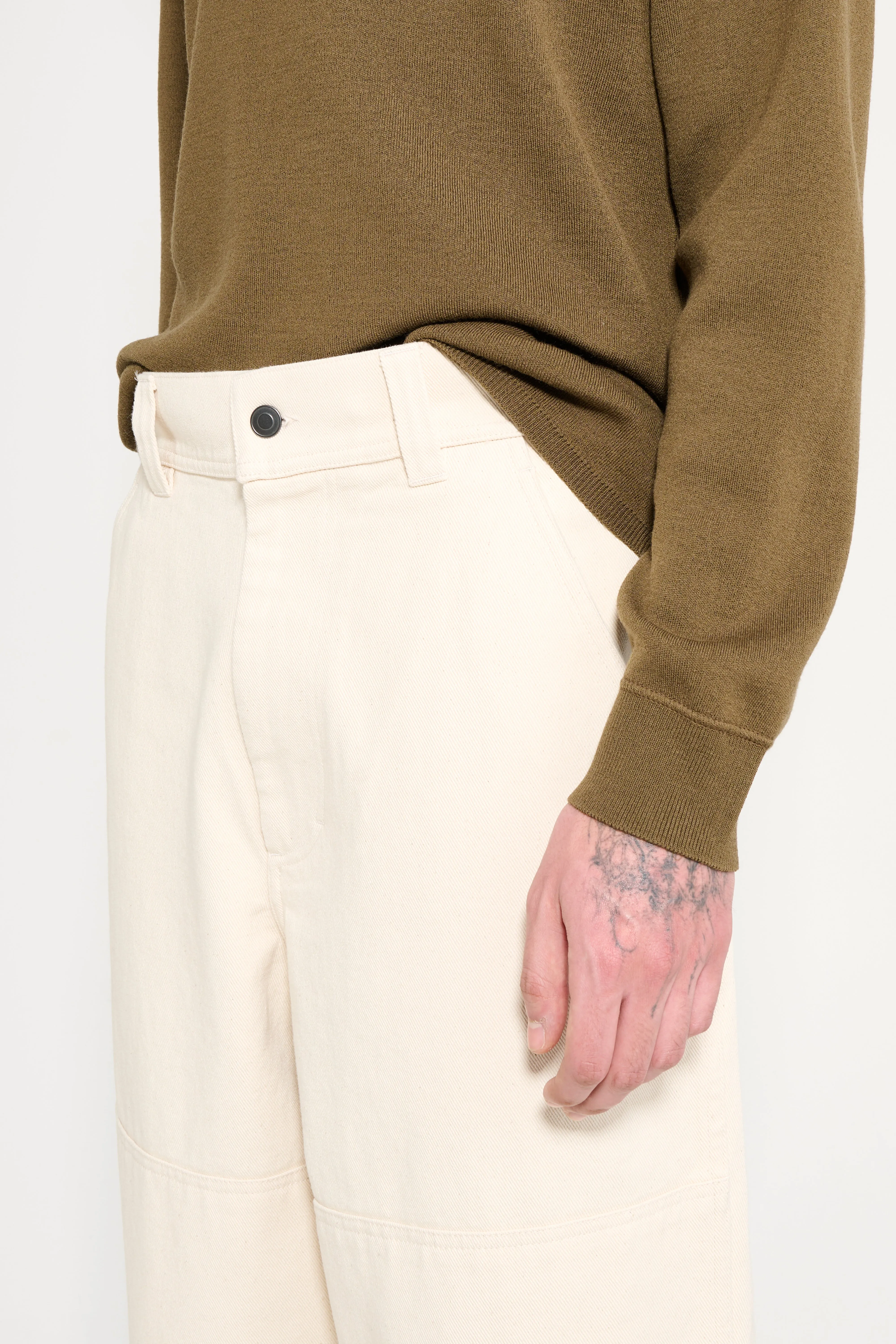 Margaret Howell MHL Tool Pocket Trouser Natural Cotton Denim sold by Tres Bien product image thumbnail 3
