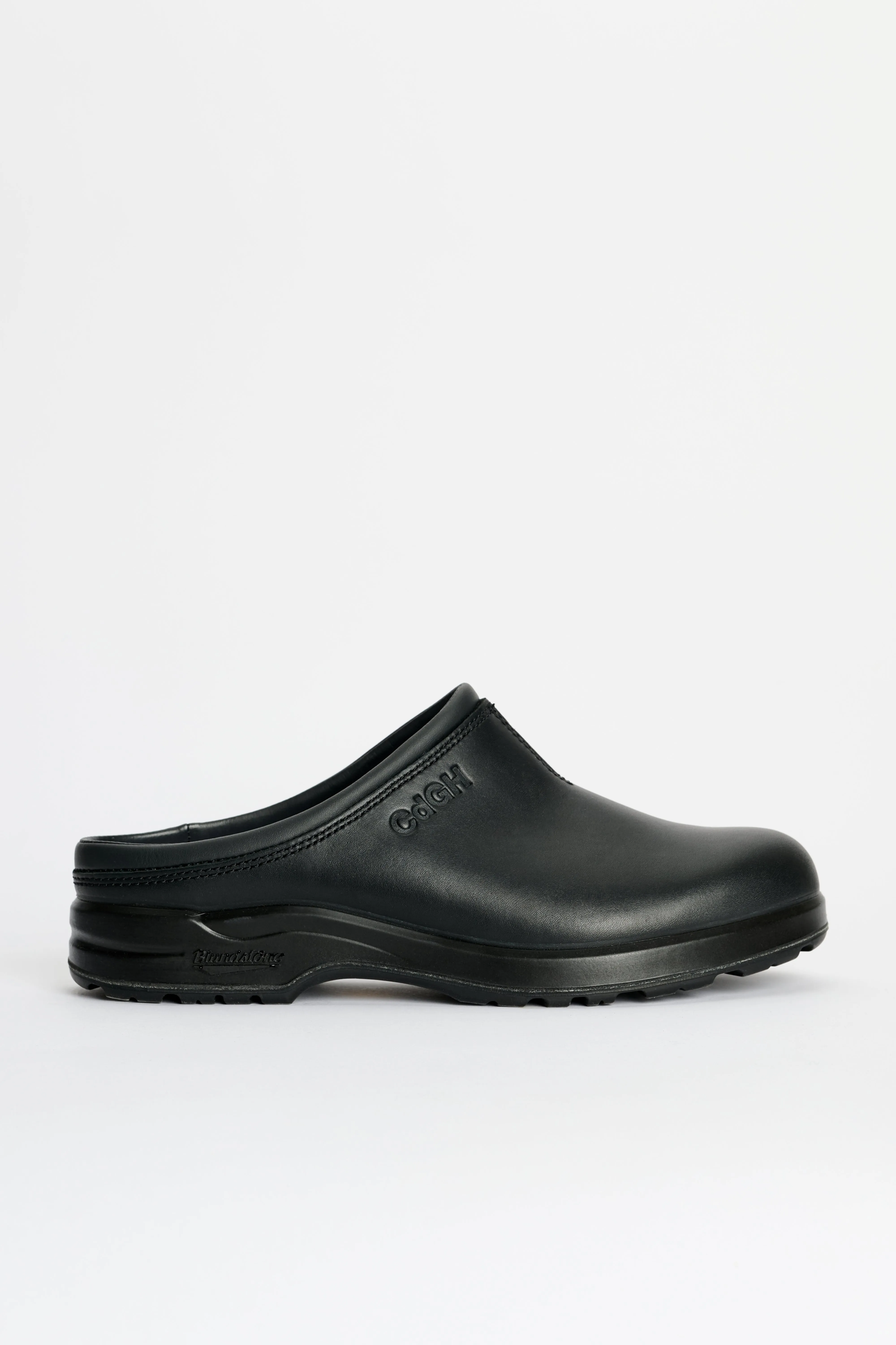 Comme des Garçons Homme x Blundstone All Terrain Clog Black sold by Tres Bien