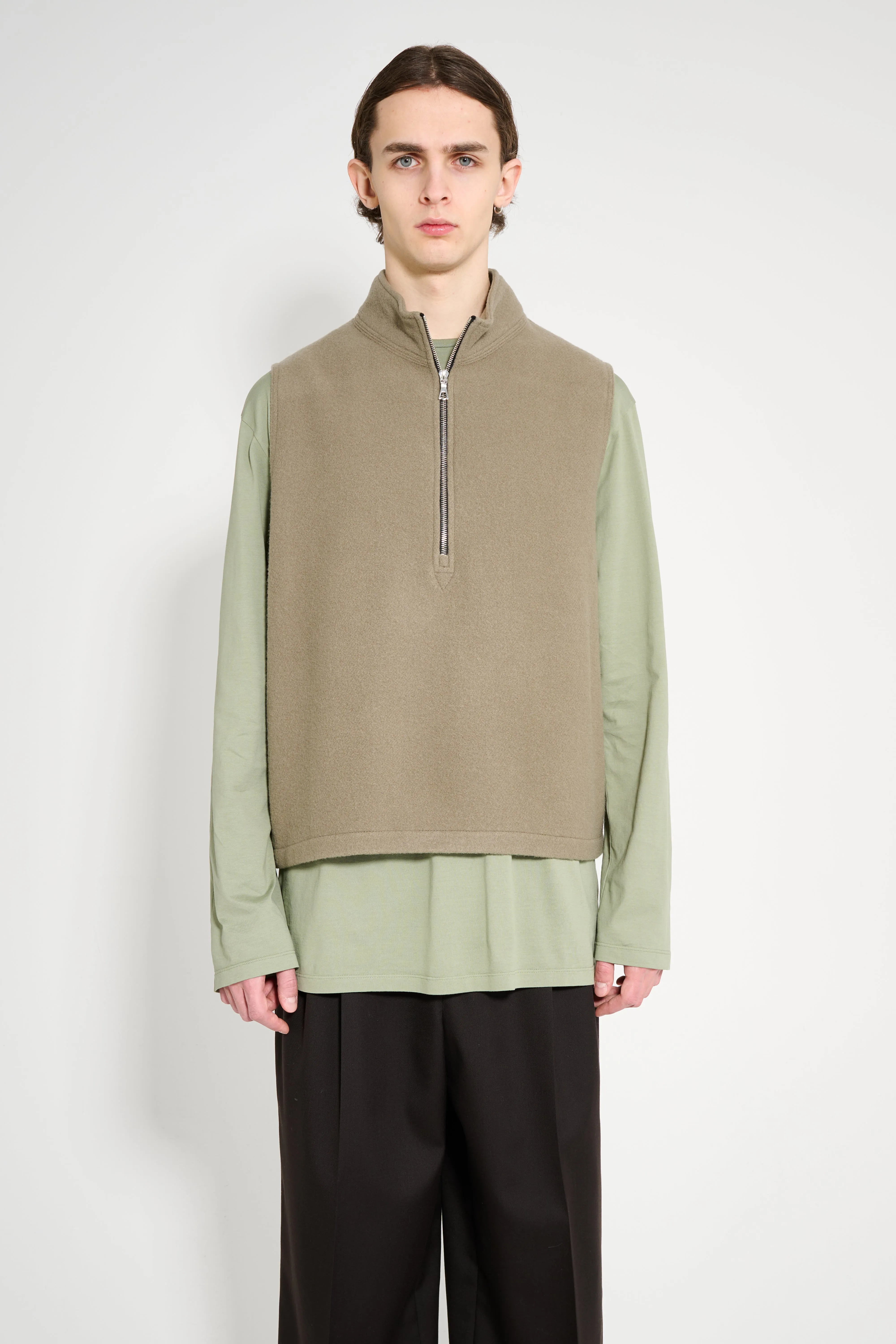 RIER Fleece Gilet City Argile sold by Tres Bien