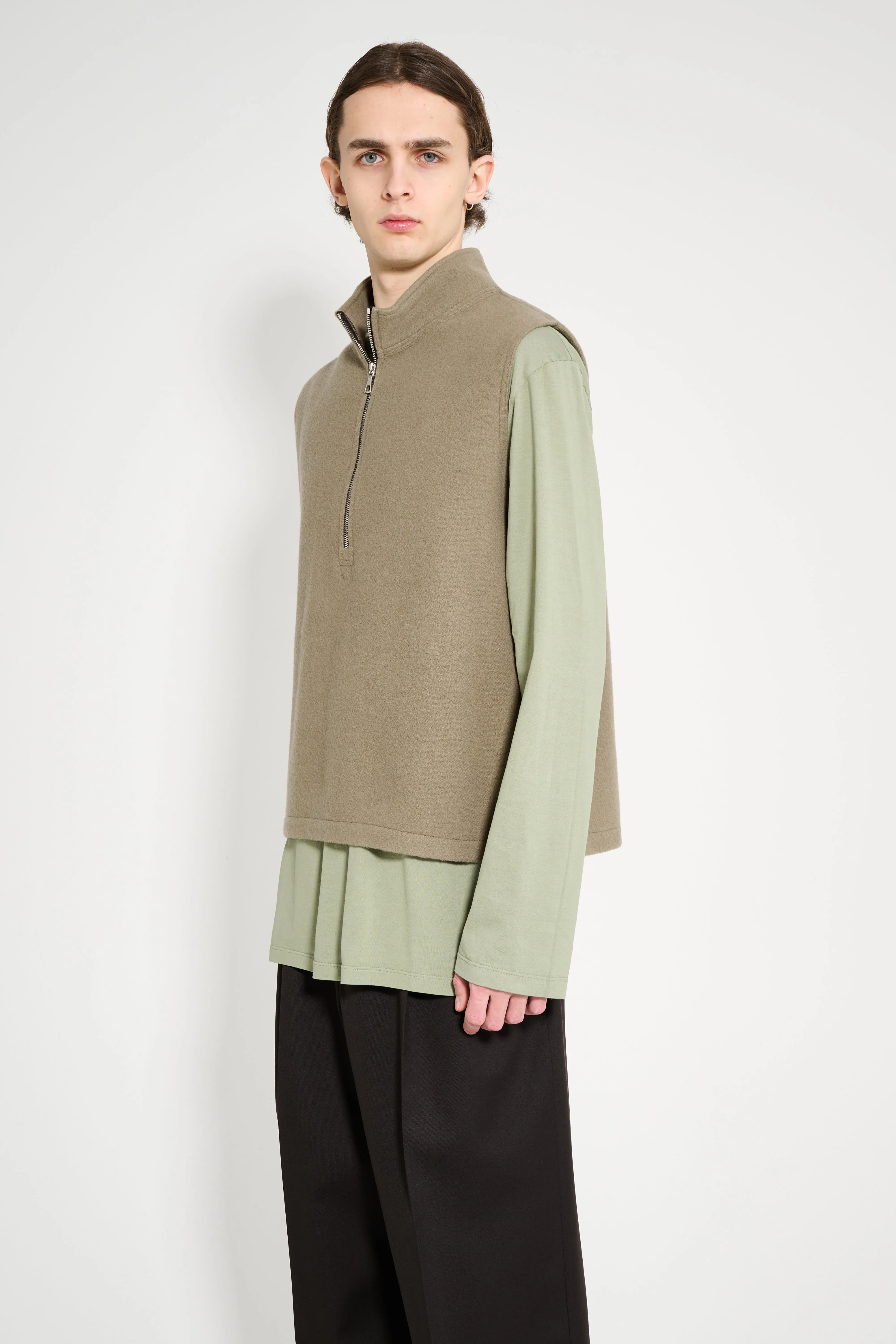 RIER Fleece Gilet City Argile sold by Tres Bien product image thumbnail 2