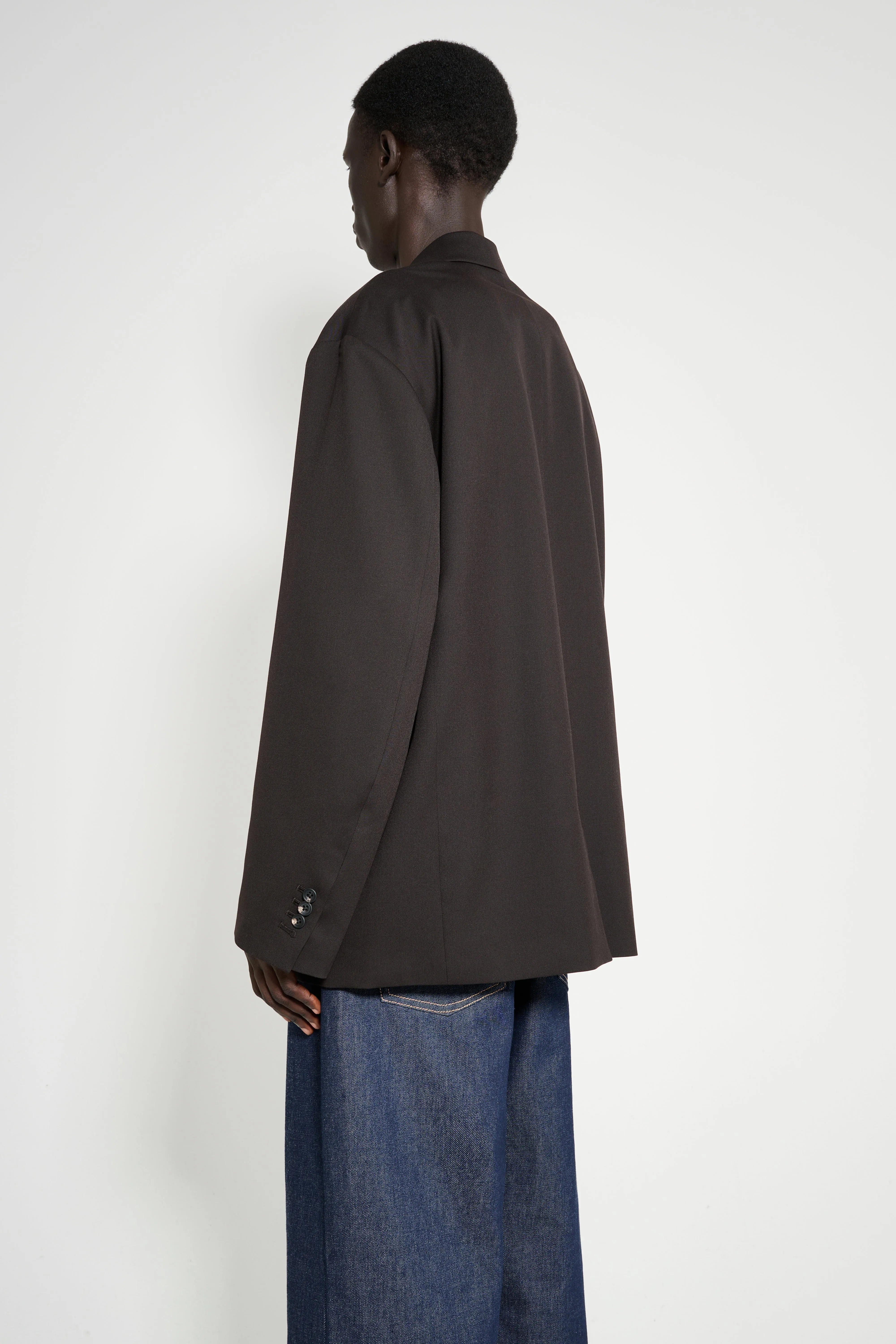 ssstein Oversized Single Breasted Jacket Dark Brown sold by Tres Bien product image thumbnail 4