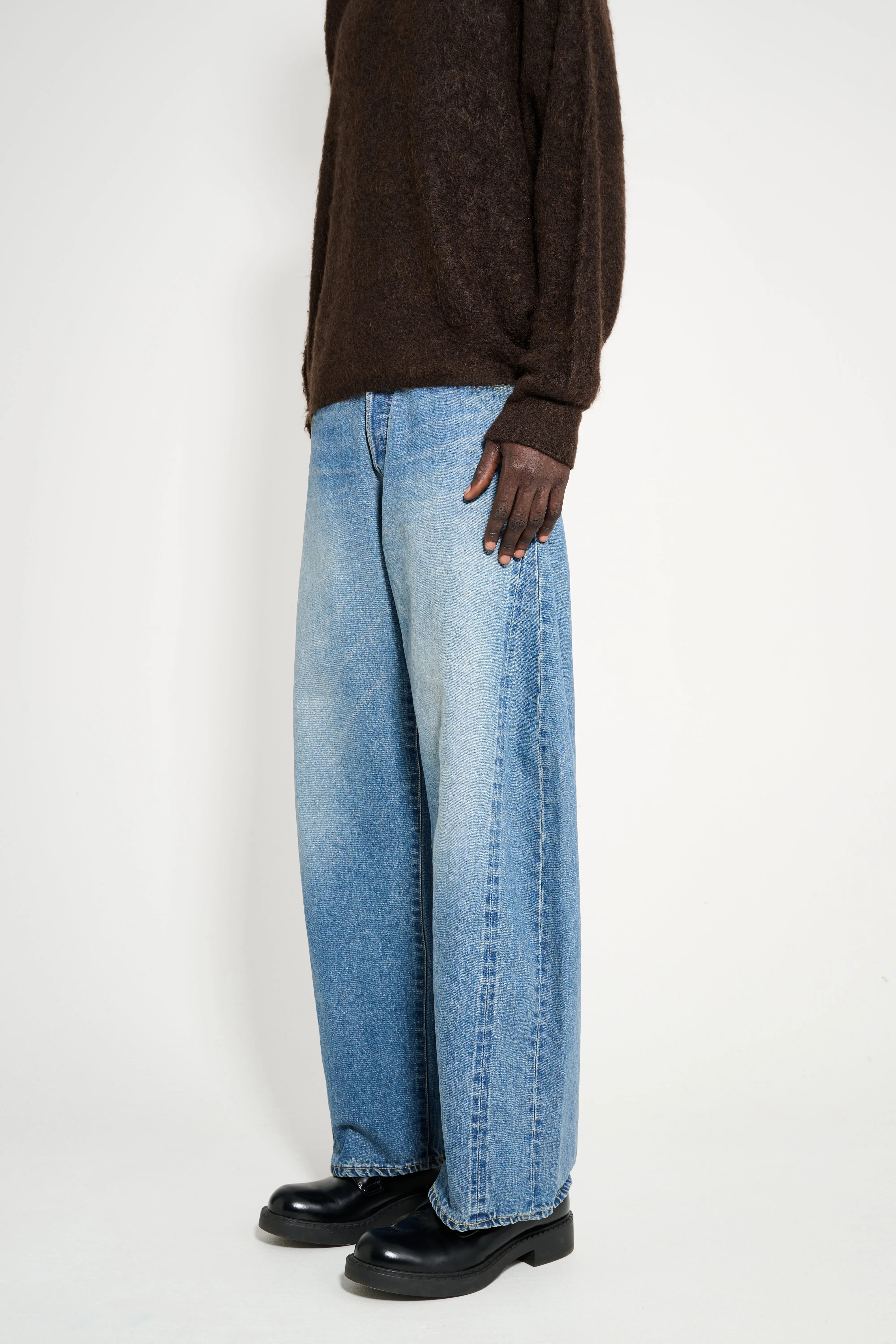 ssstein Deformation Wide Vintage Denim Jeans Indigo sold by Tres Bien product image thumbnail 3