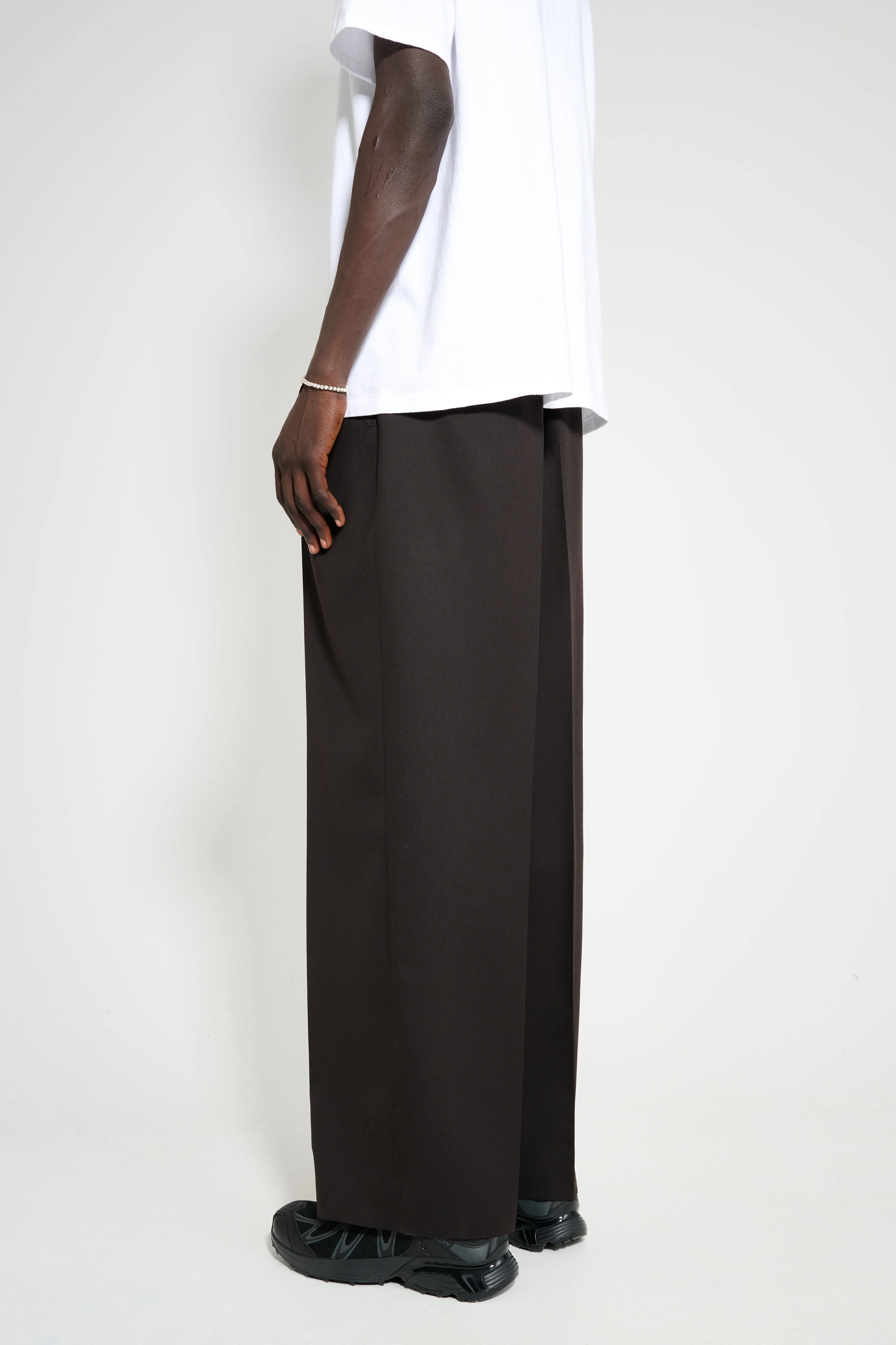 ssstein Long Wide Trousers Dark Brown sold by Tres Bien product image thumbnail 3