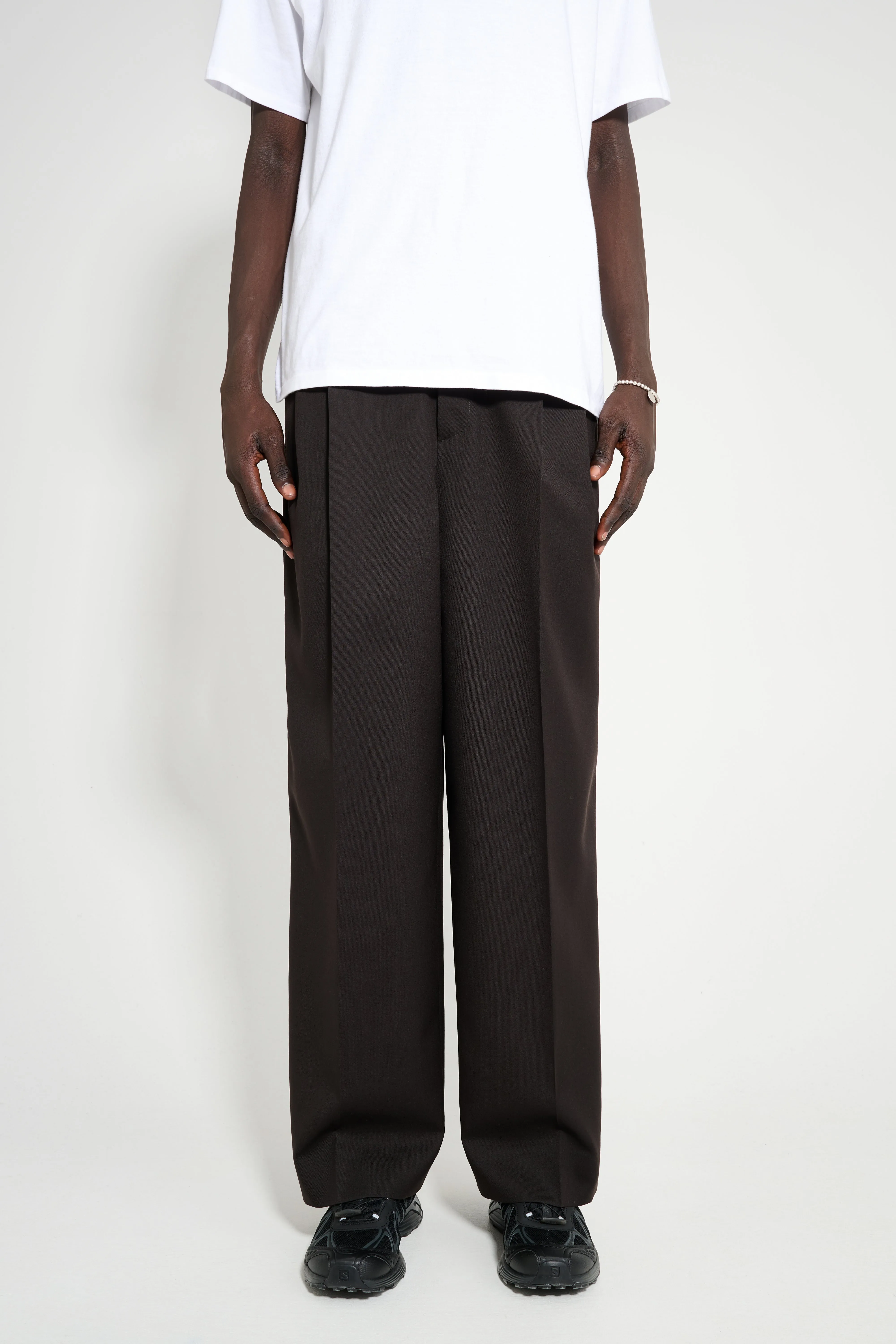 ssstein Long Wide Trousers Dark Brown sold by Tres Bien product image thumbnail 2