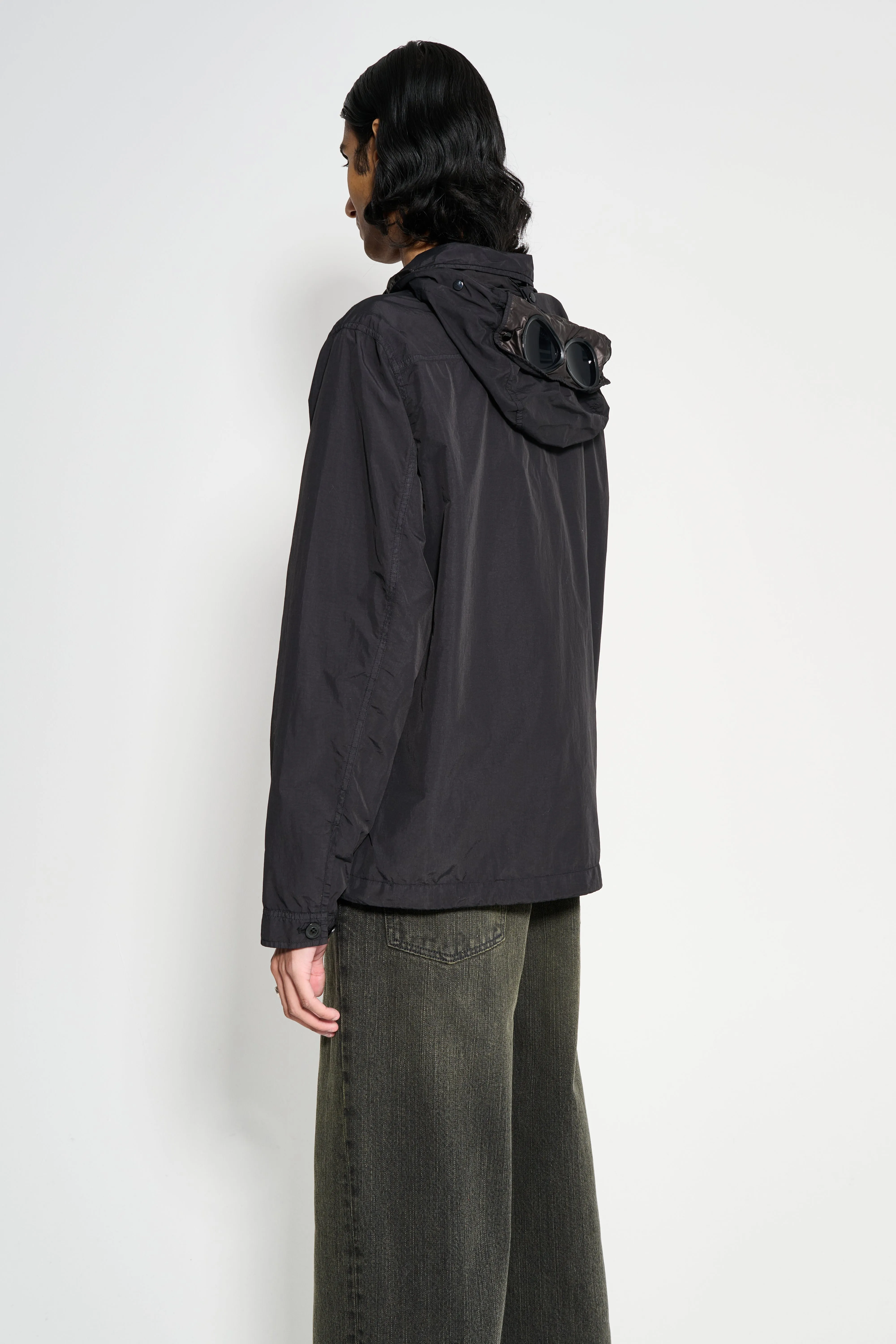 C.P. Company Flat Nylon Goggle Overshirt Black sold by Tres Bien product image thumbnail 3
