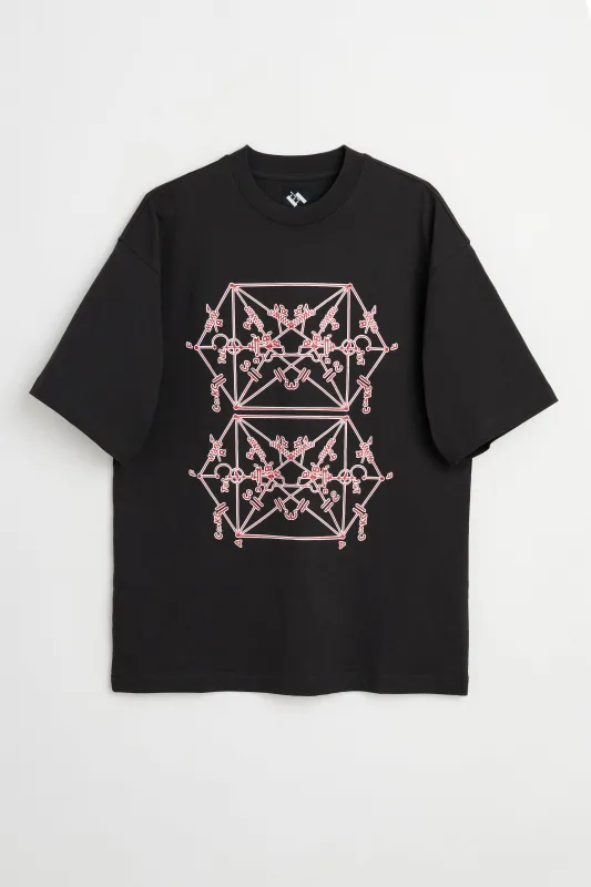 The Trilogy Tapes Envelope Goat T-shirt Black sold by Tres Bien