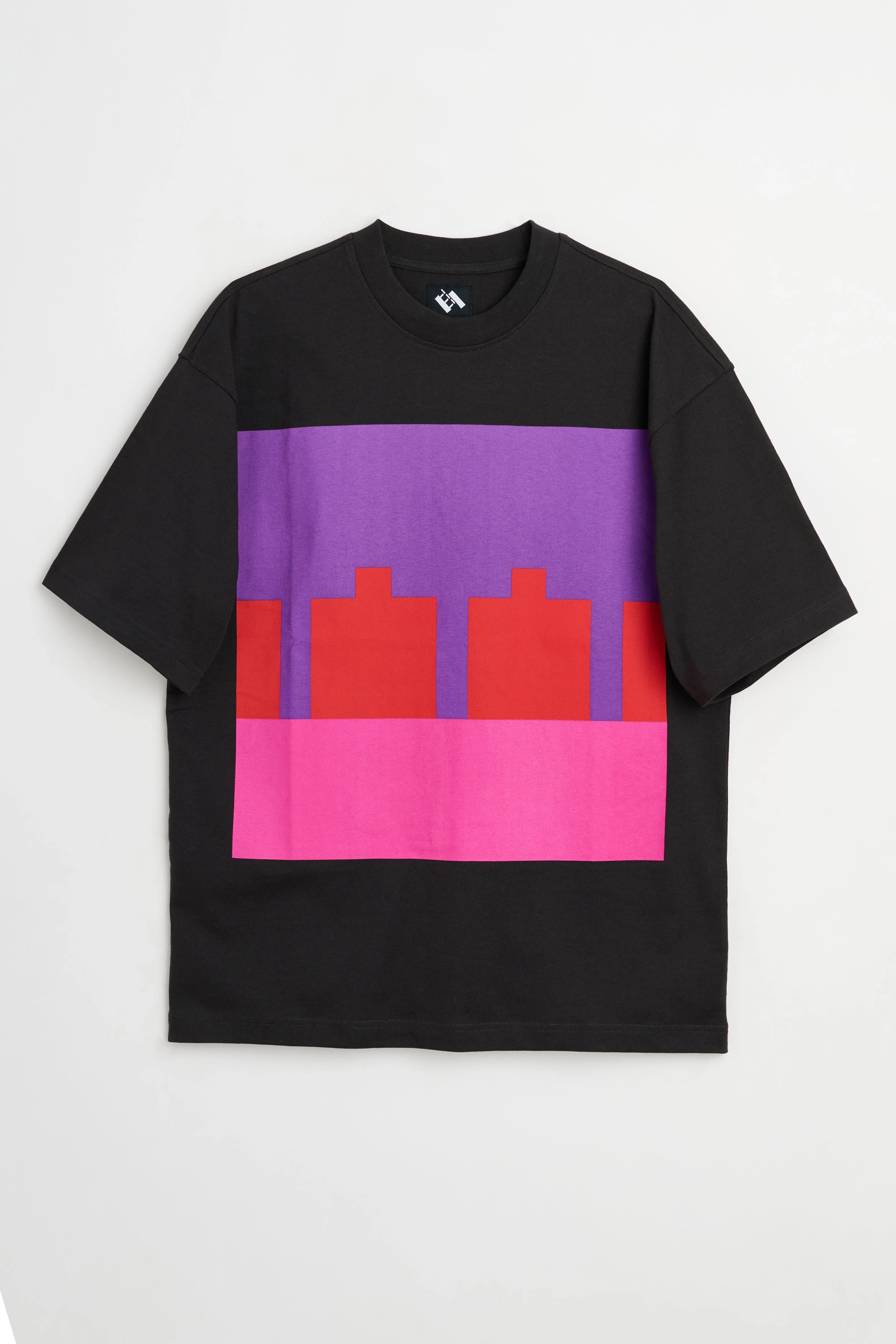 The Trilogy Tapes Block T-shirt Black sold by Tres Bien