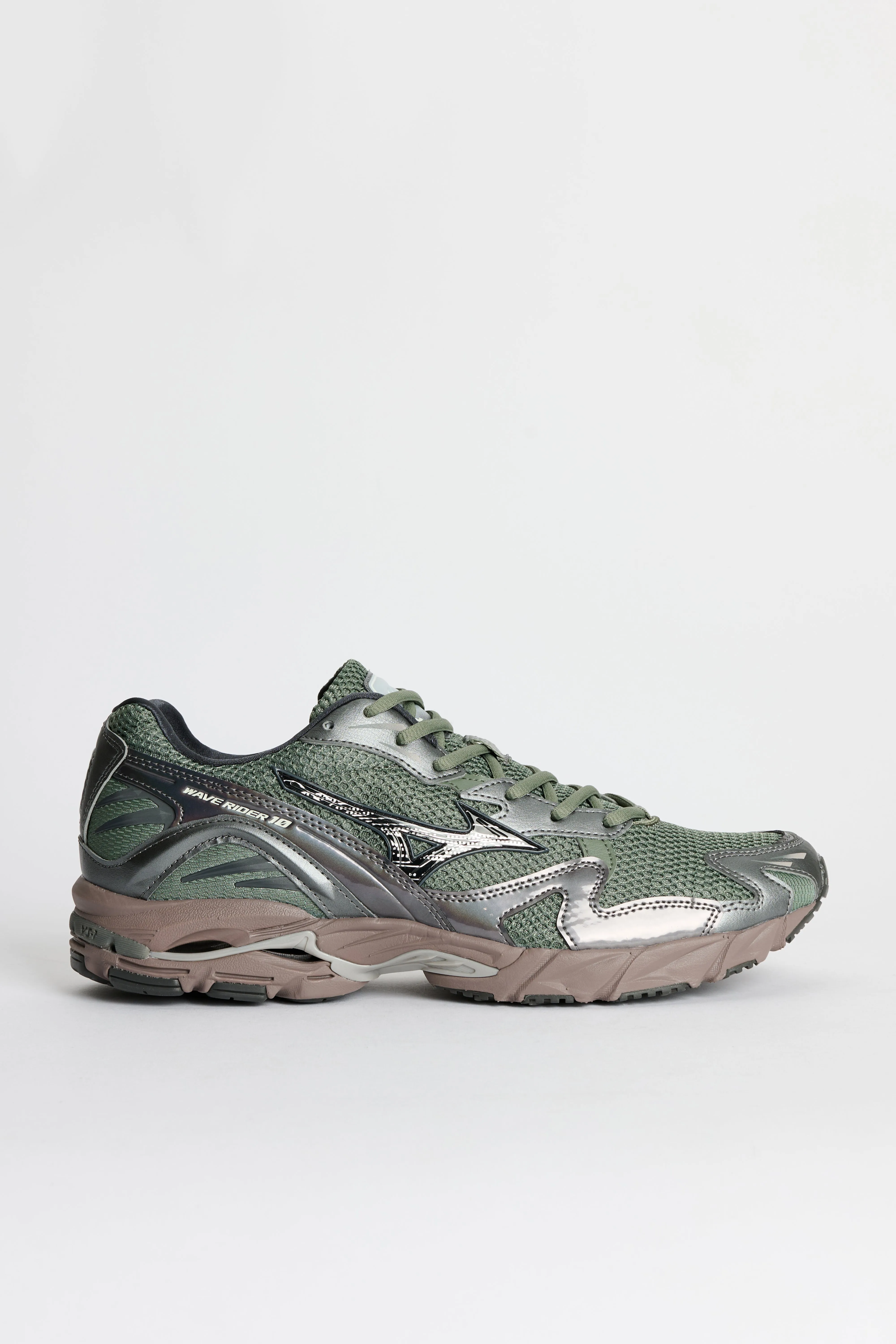 Mizuno Wave Rider 10 Agave Green / Black Sand sold by Tres Bien