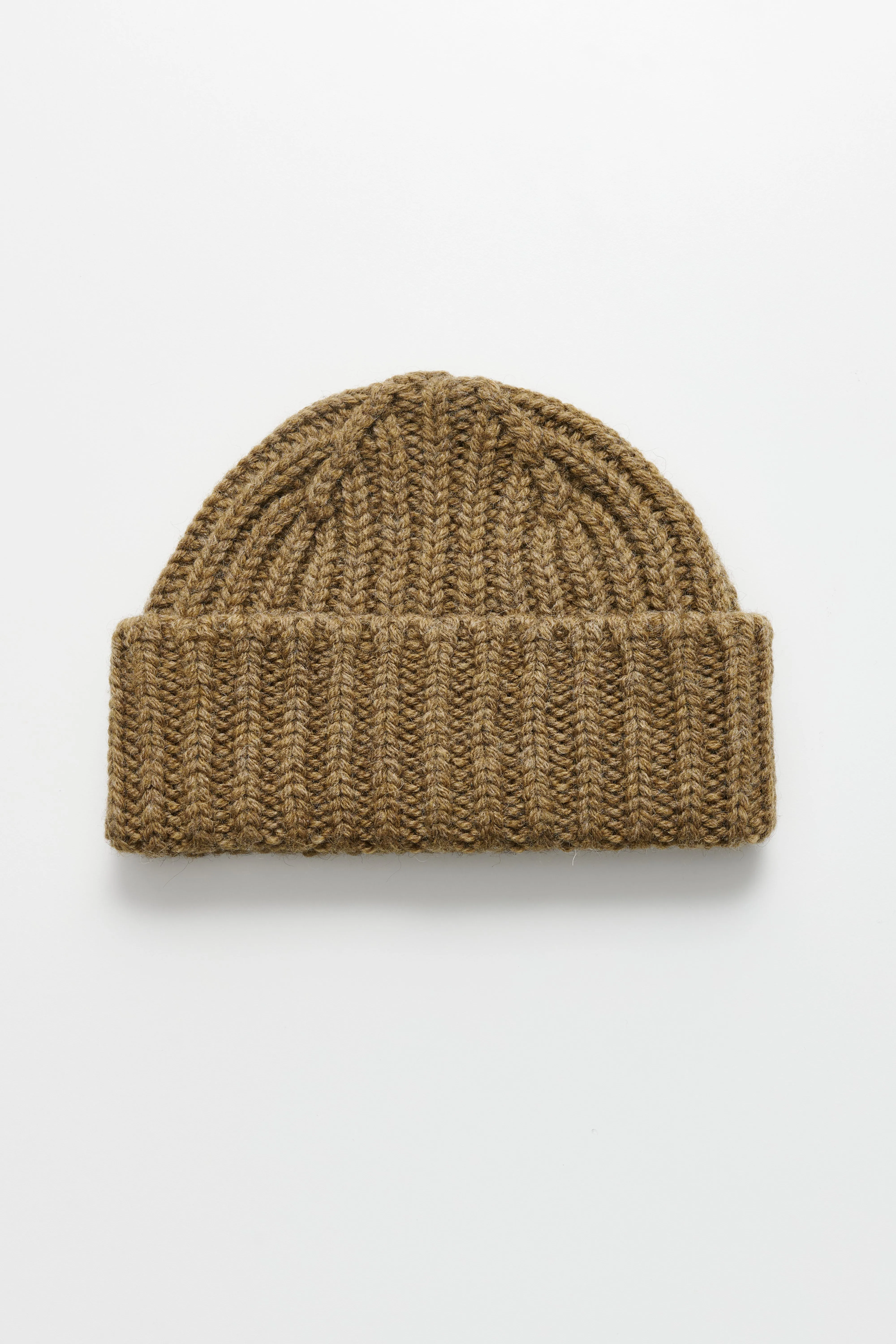 Margaret Howell MHL Chunky Rib Hat British Wool Olive sold by Tres Bien product image thumbnail 2