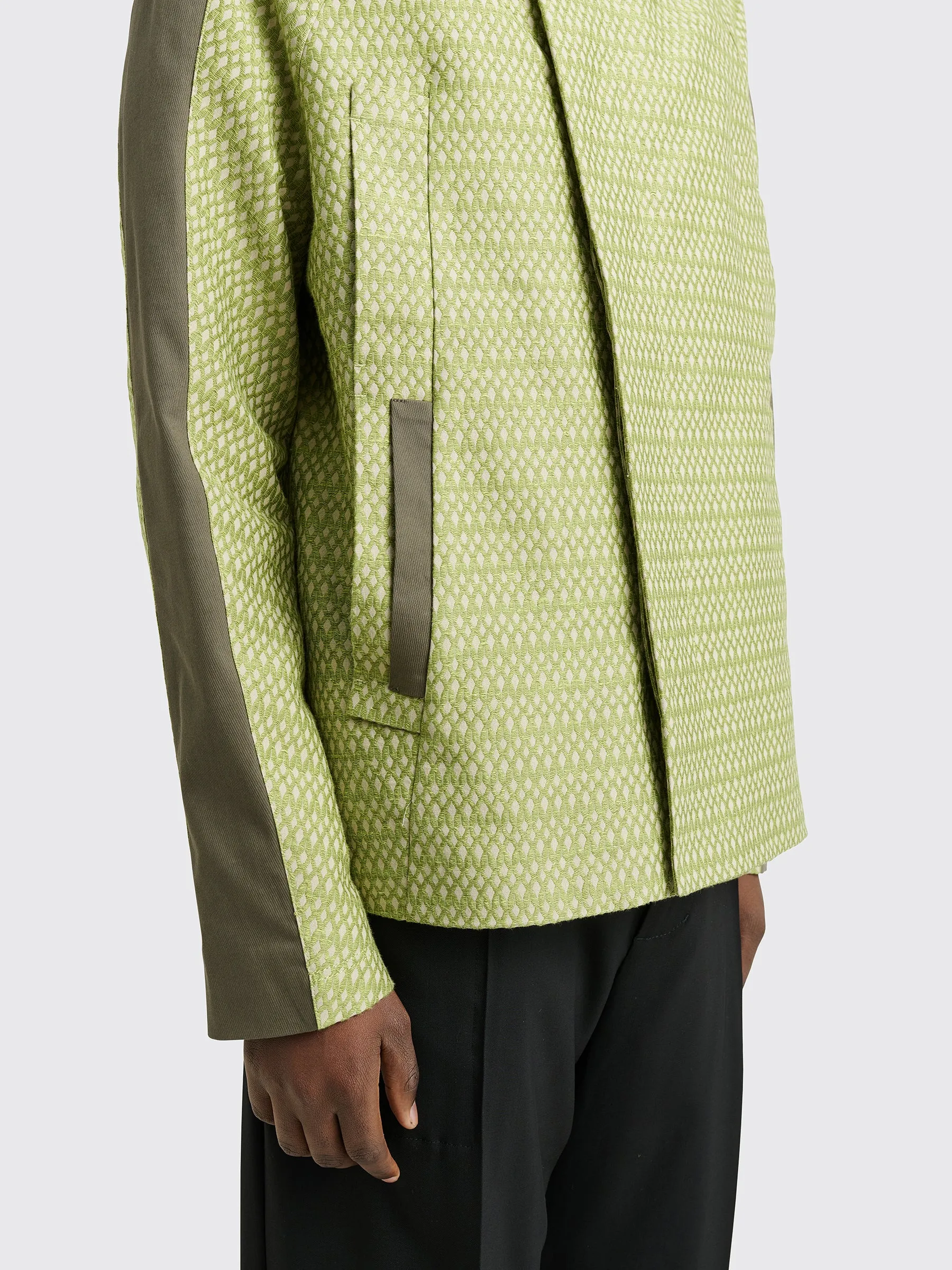 Kiko Kostadinov Tonkin Contrast Jacket Green Sand / Khaki sold by Tres Bien product image thumbnail 5