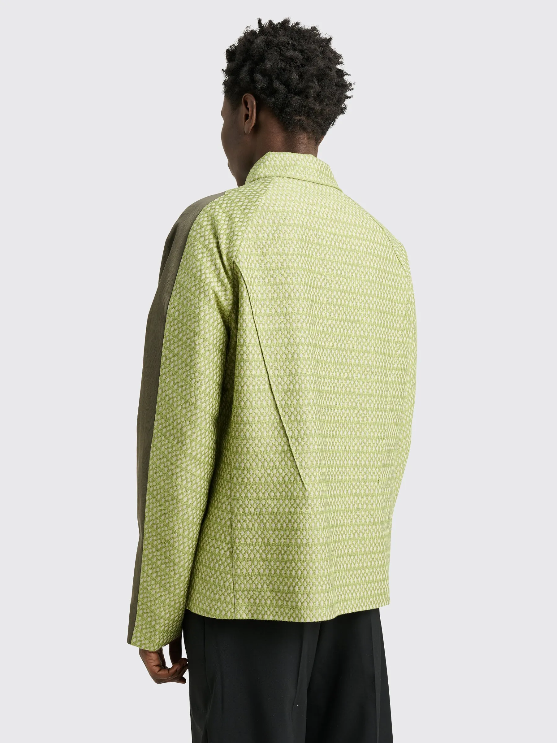 Kiko Kostadinov Tonkin Contrast Jacket Green Sand / Khaki sold by Tres Bien product image thumbnail 3