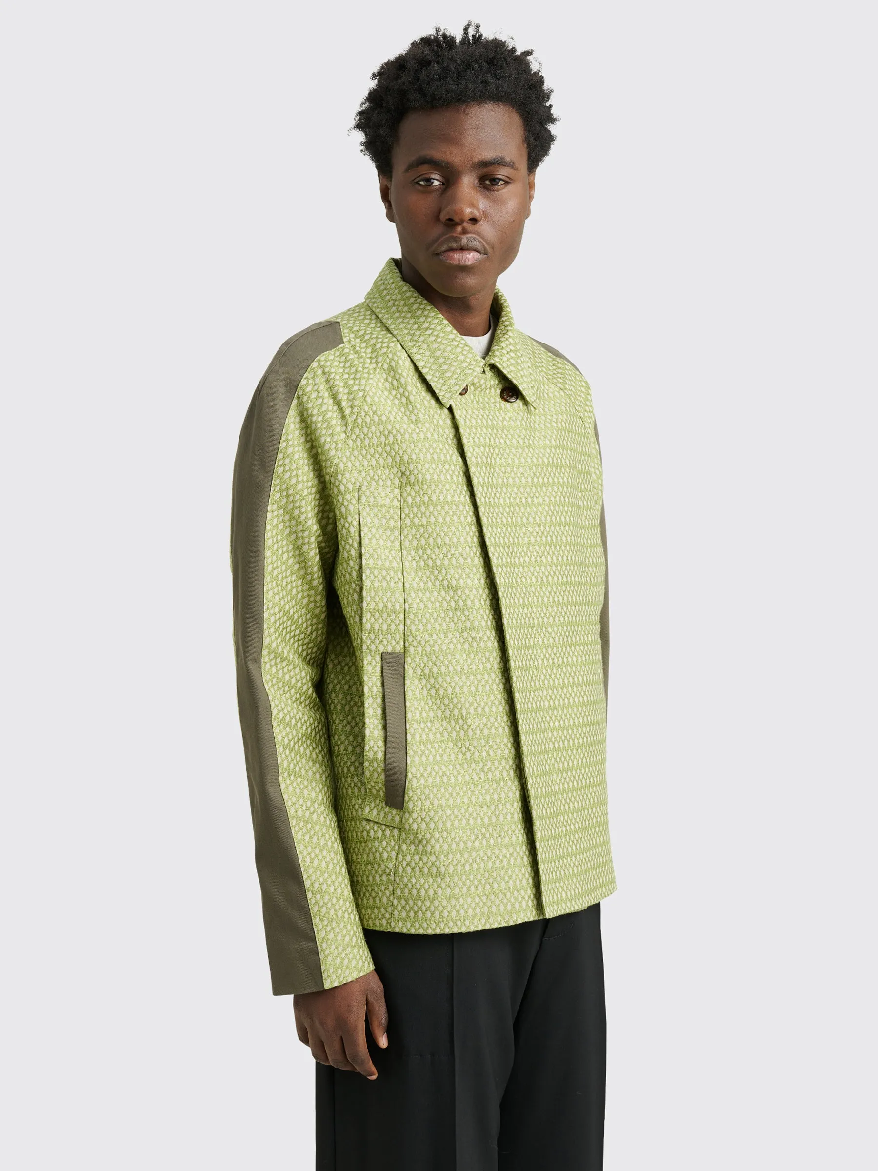 Kiko Kostadinov Tonkin Contrast Jacket Green Sand / Khaki sold by Tres Bien product image thumbnail 4