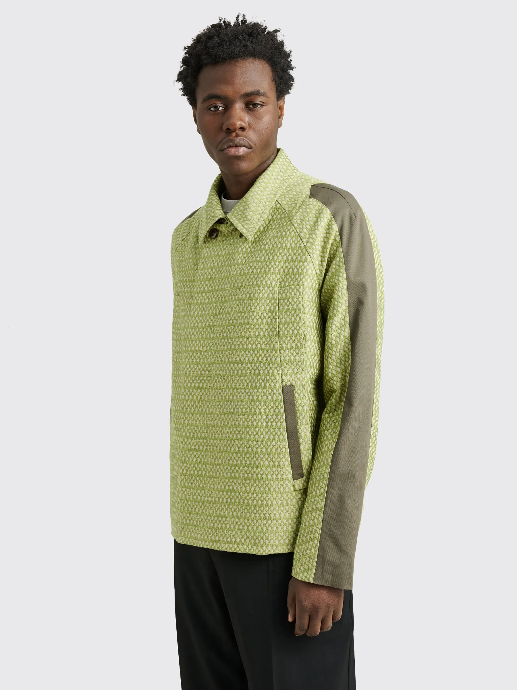 Kiko Kostadinov Tonkin Contrast Jacket Green Sand / Khaki sold by Tres Bien product image thumbnail 2