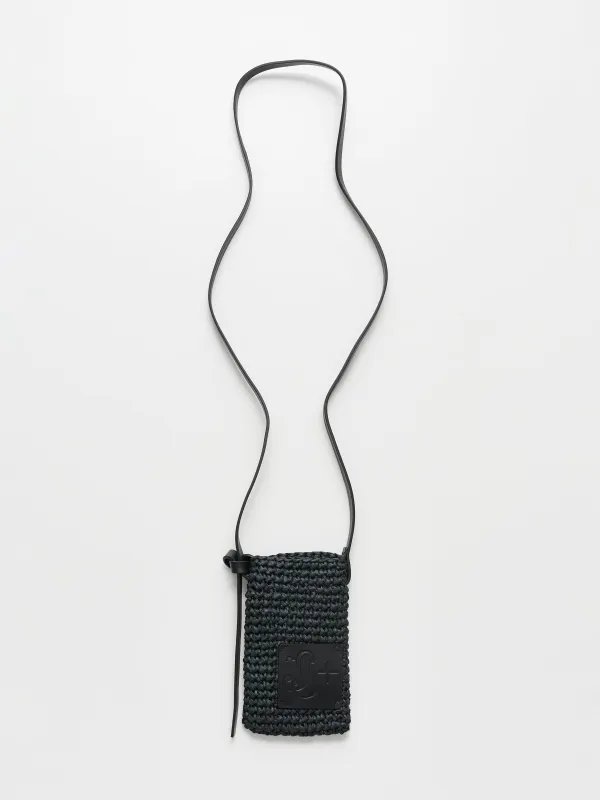 Jil Sander+ Crochet Phone Pocket Bag Black sold by Tres Bien