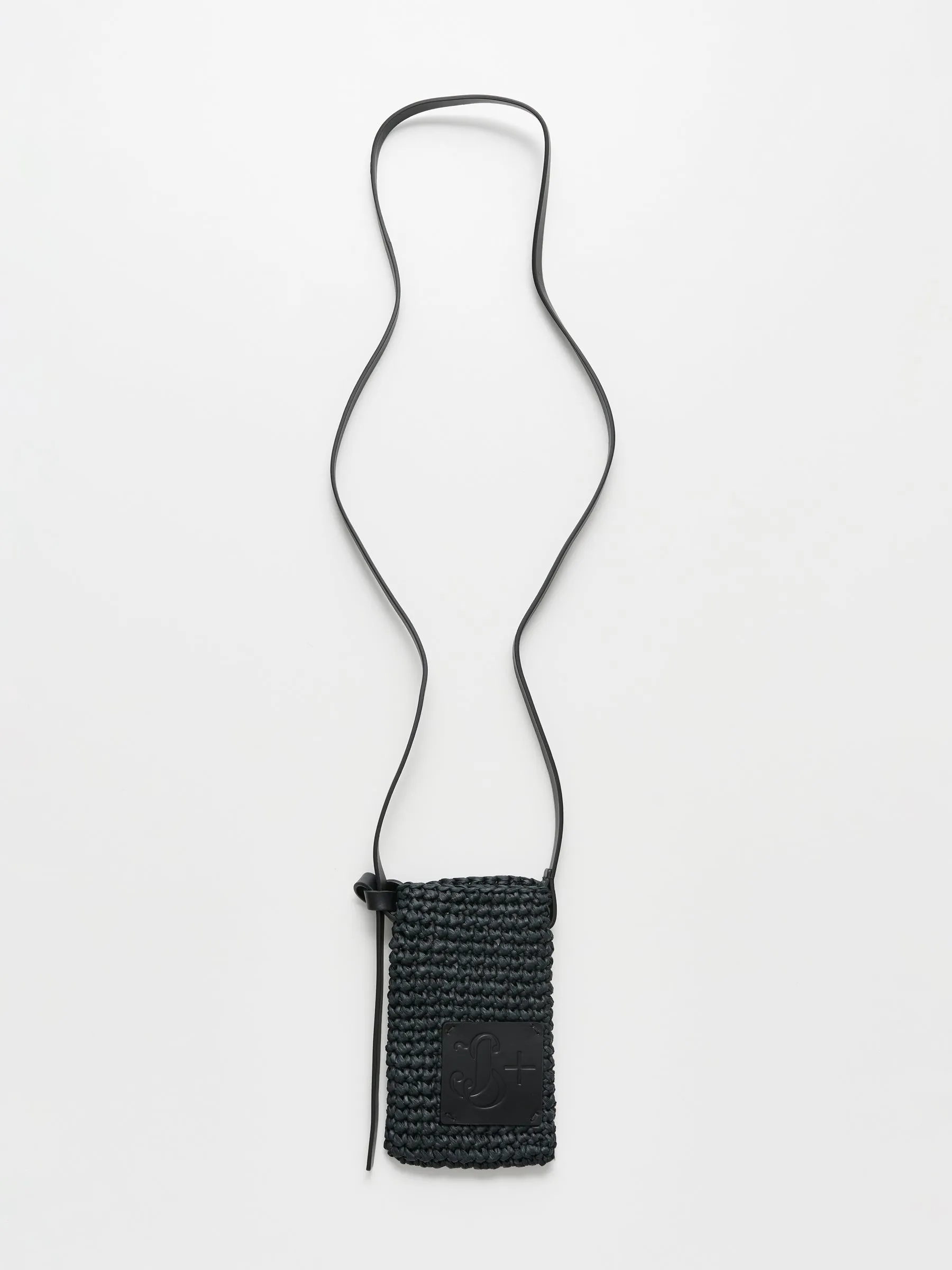 Jil Sander+ Crochet Phone Pocket Bag Black sold by Tres Bien