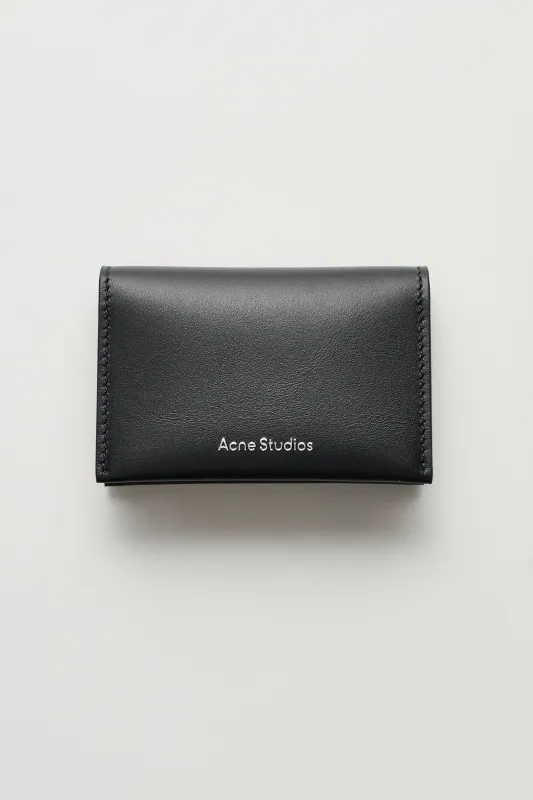 Acne Studios Folded Leather Wallet Black made by Acne Studios