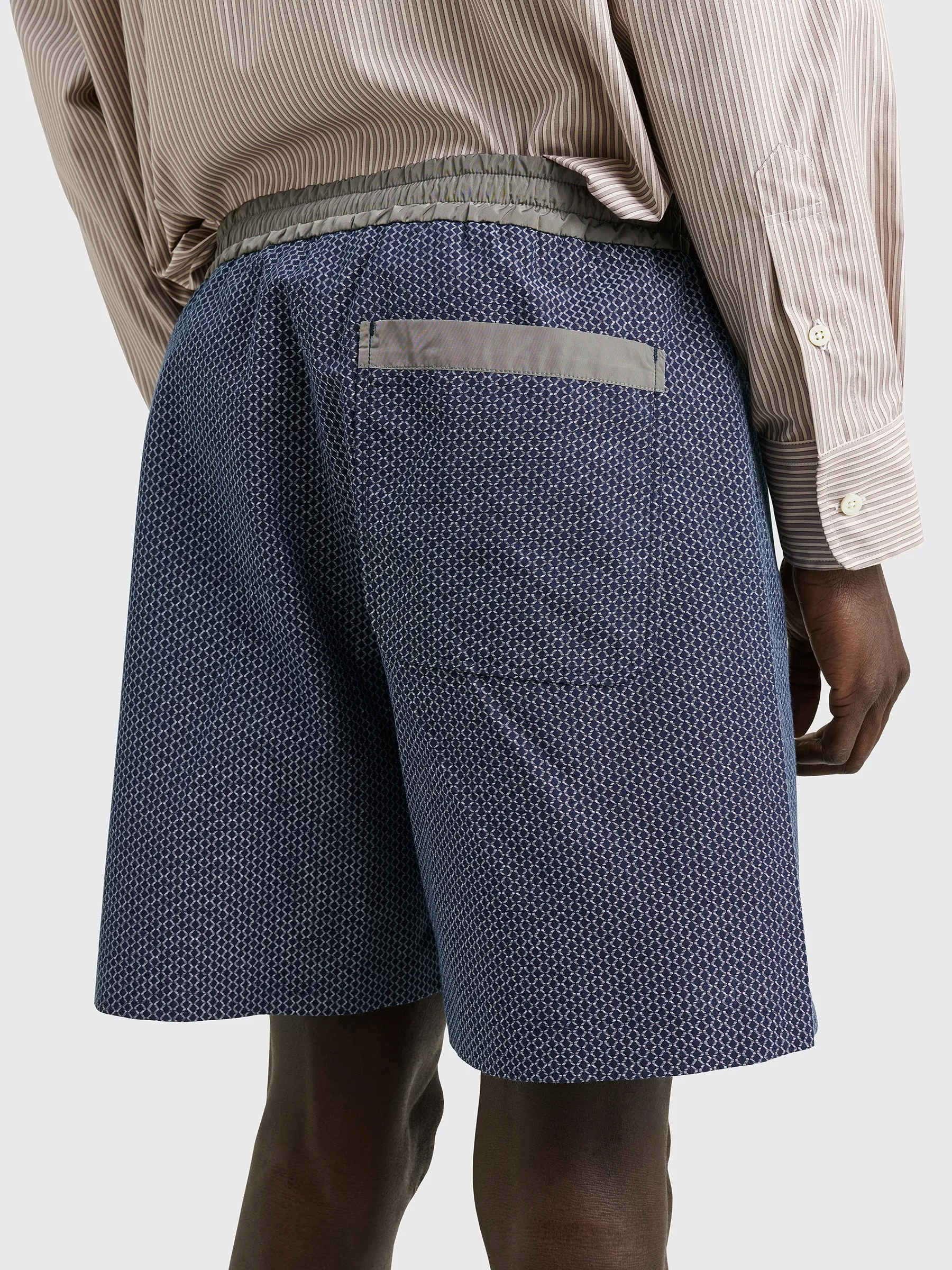 TRÈS BIEN everywear Short Leg Shorts Jacquard Pattern Blue sold by Tres Bien product image thumbnail 4