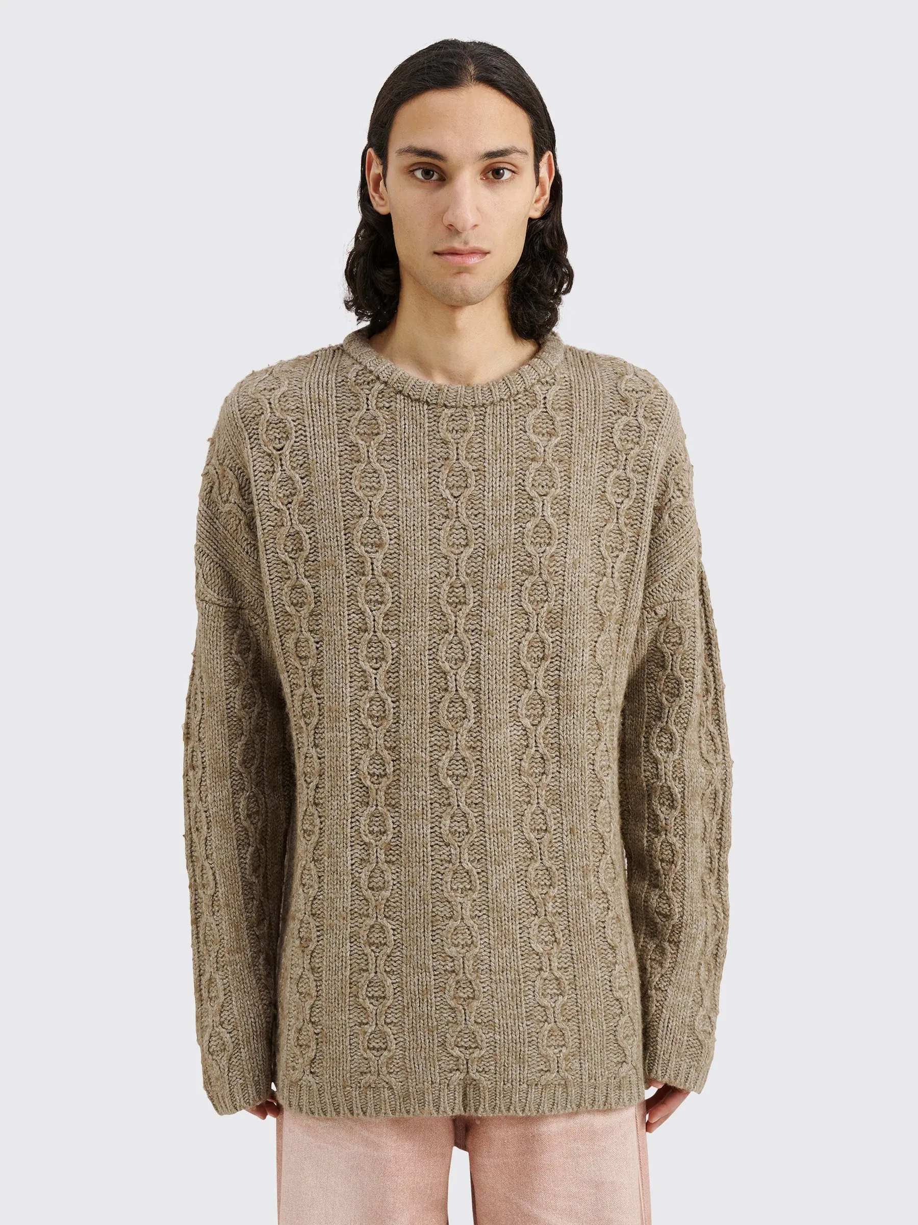 Our Legacy Funky Chain Knit Popover Roundneck Sweater Peafowl sold by Tres Bien
