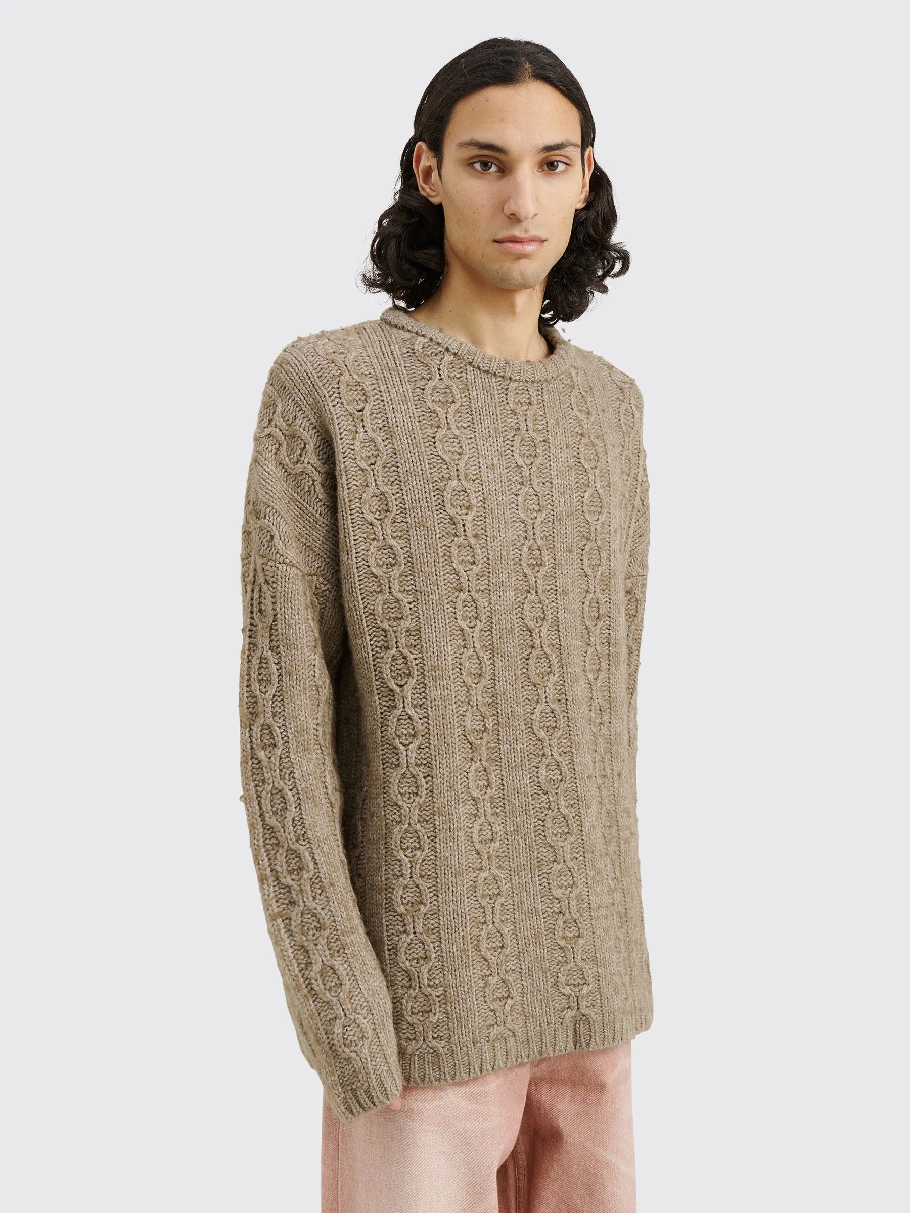 Our Legacy Funky Chain Knit Popover Roundneck Sweater Peafowl sold by Tres Bien product image thumbnail 4