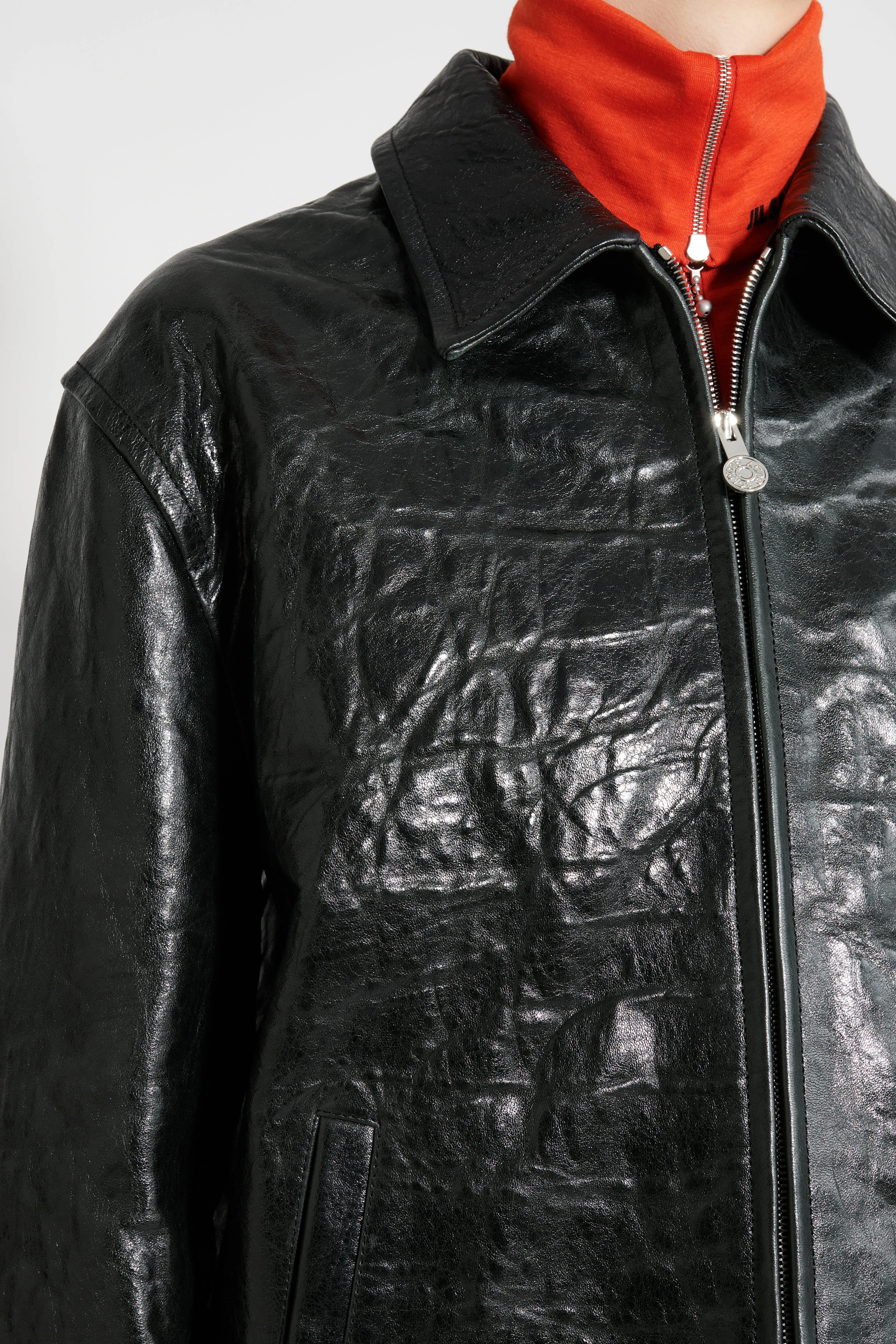 Acne Studios Leather Blouson Black sold by Tres Bien product image thumbnail 5