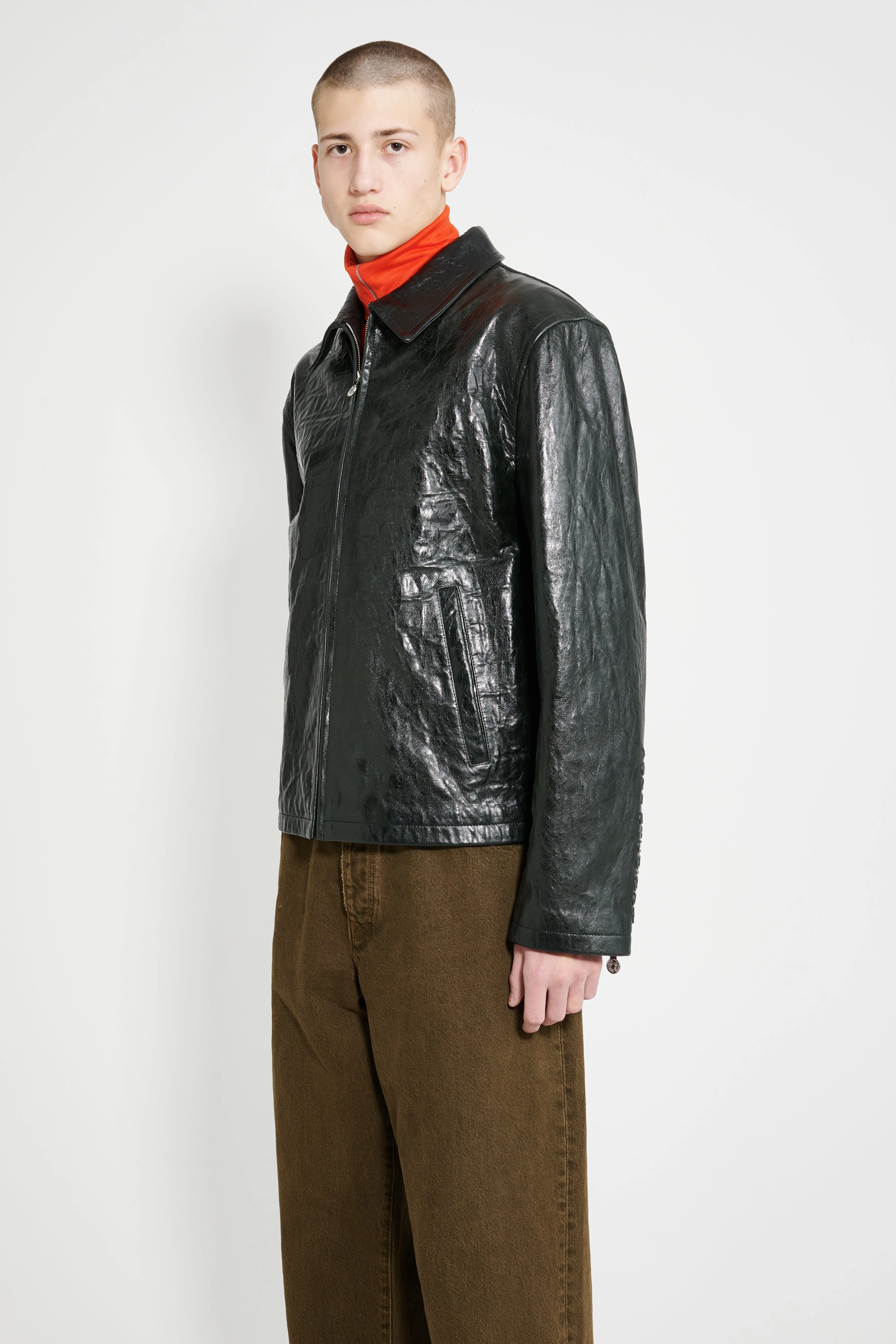 Acne Studios Leather Blouson Black sold by Tres Bien product image thumbnail 2