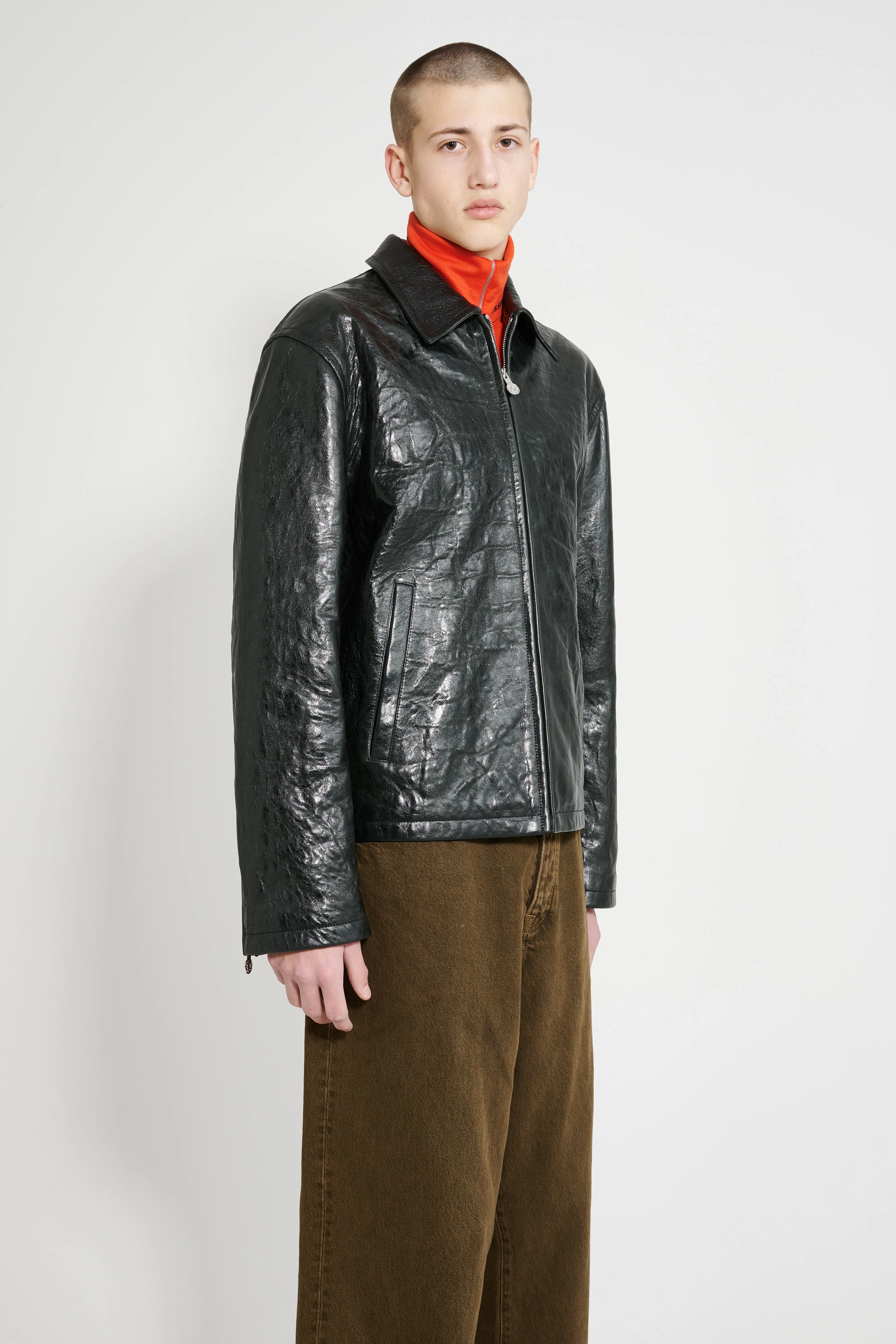 Acne Studios Leather Blouson Black sold by Tres Bien product image thumbnail 3