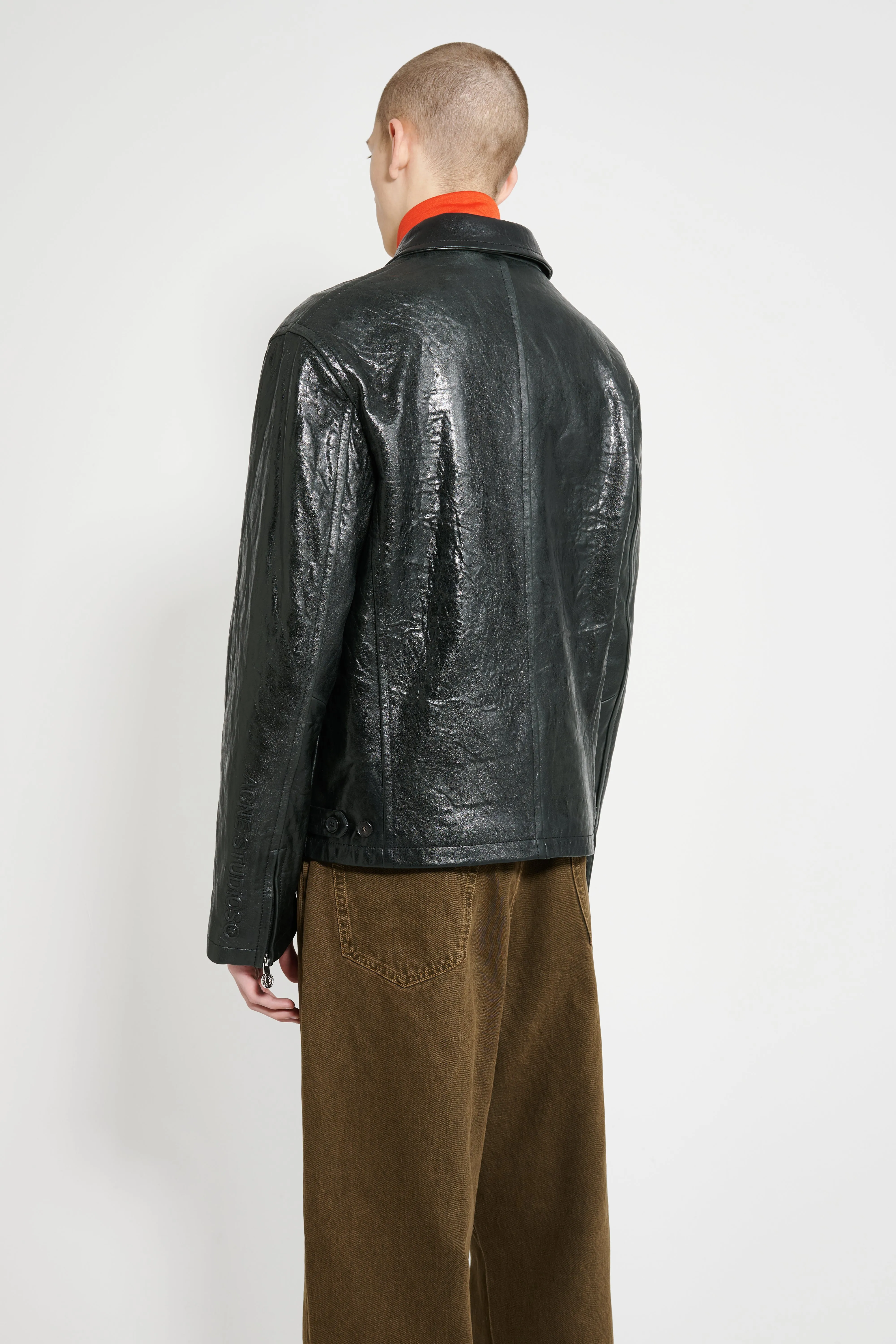 Acne Studios Leather Blouson Black sold by Tres Bien product image thumbnail 4