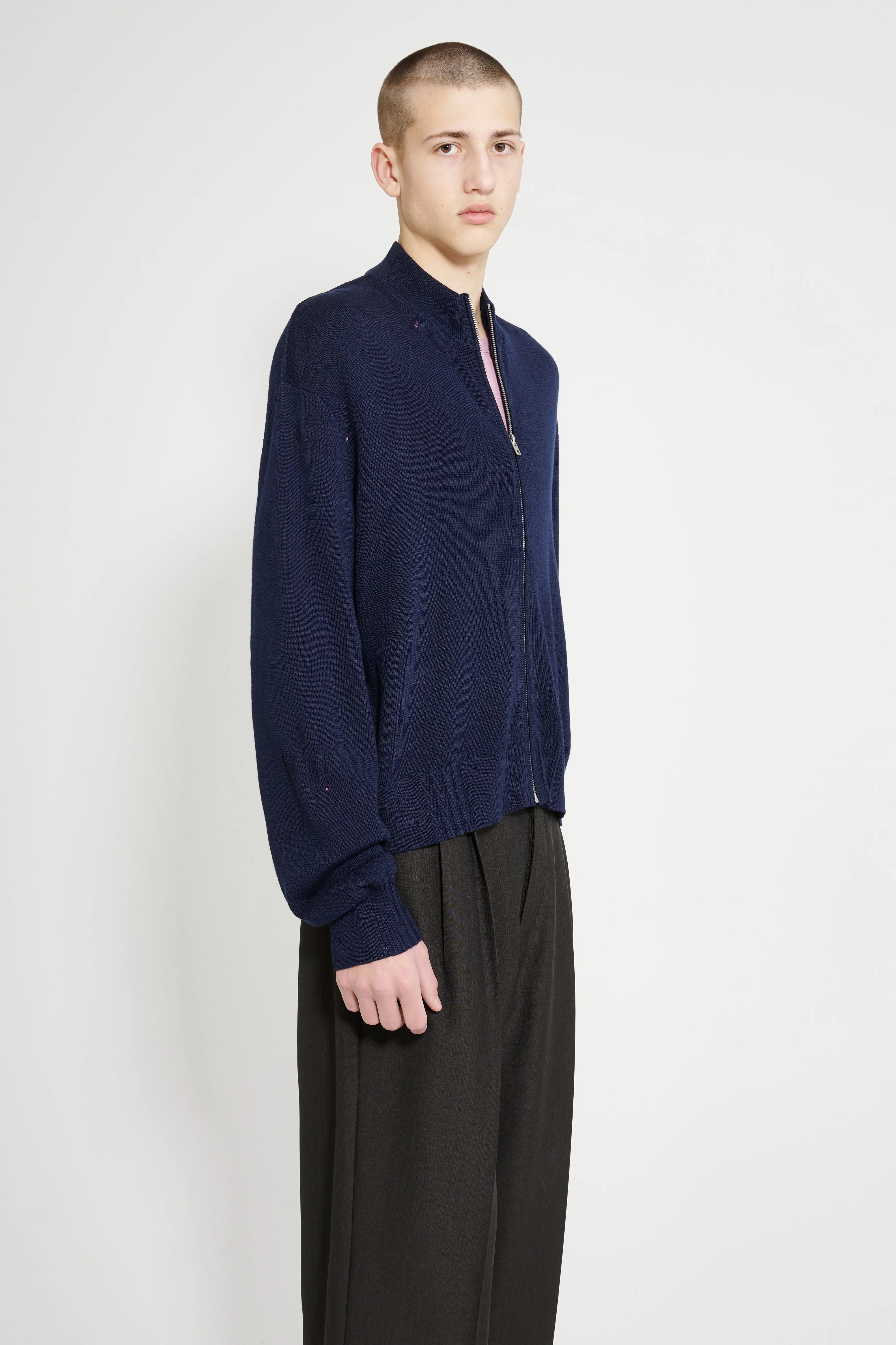 Acne Studios Zip Cardigan Navy sold by Tres Bien product image thumbnail 3