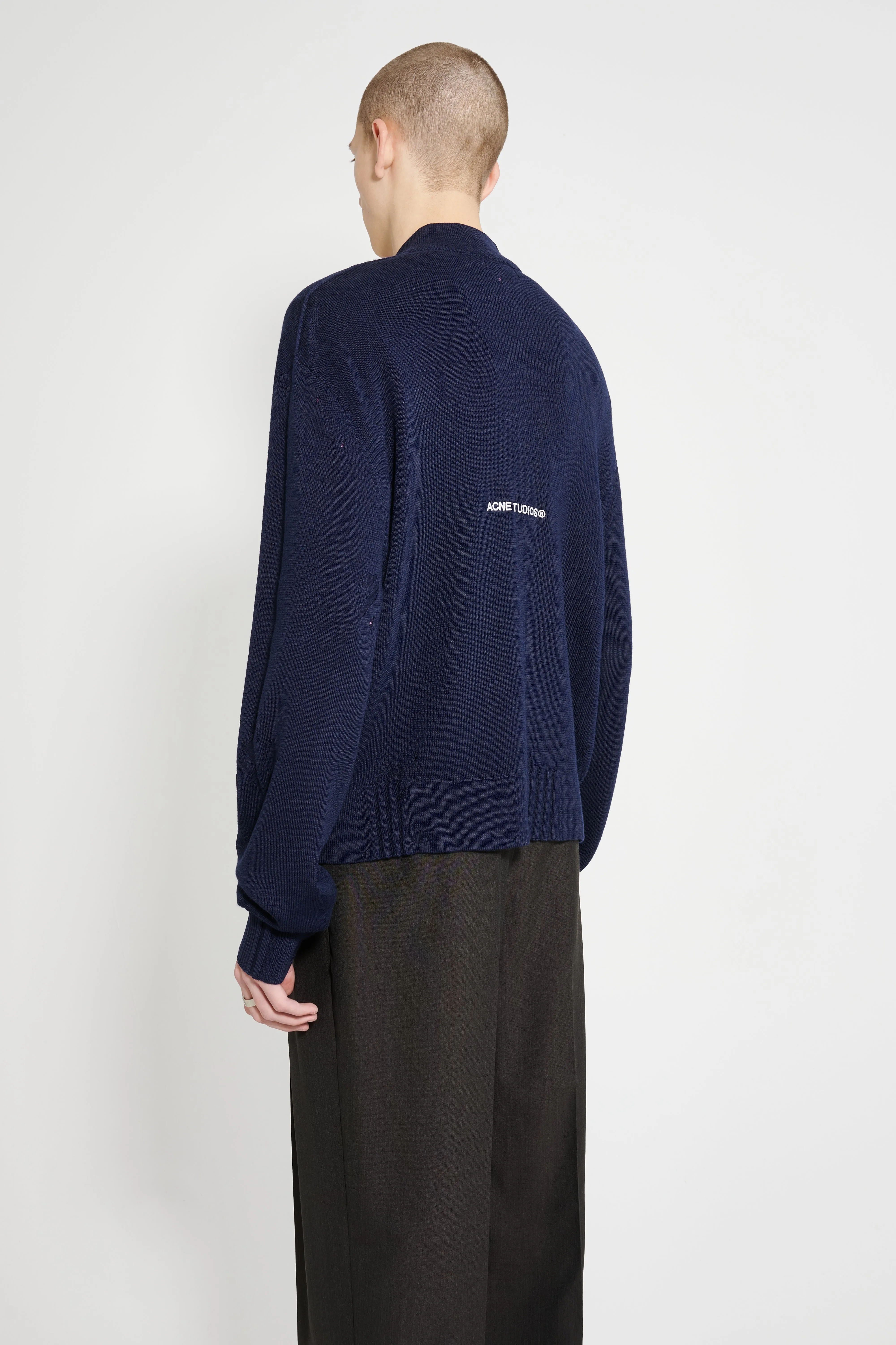 Acne Studios Zip Cardigan Navy sold by Tres Bien product image thumbnail 4