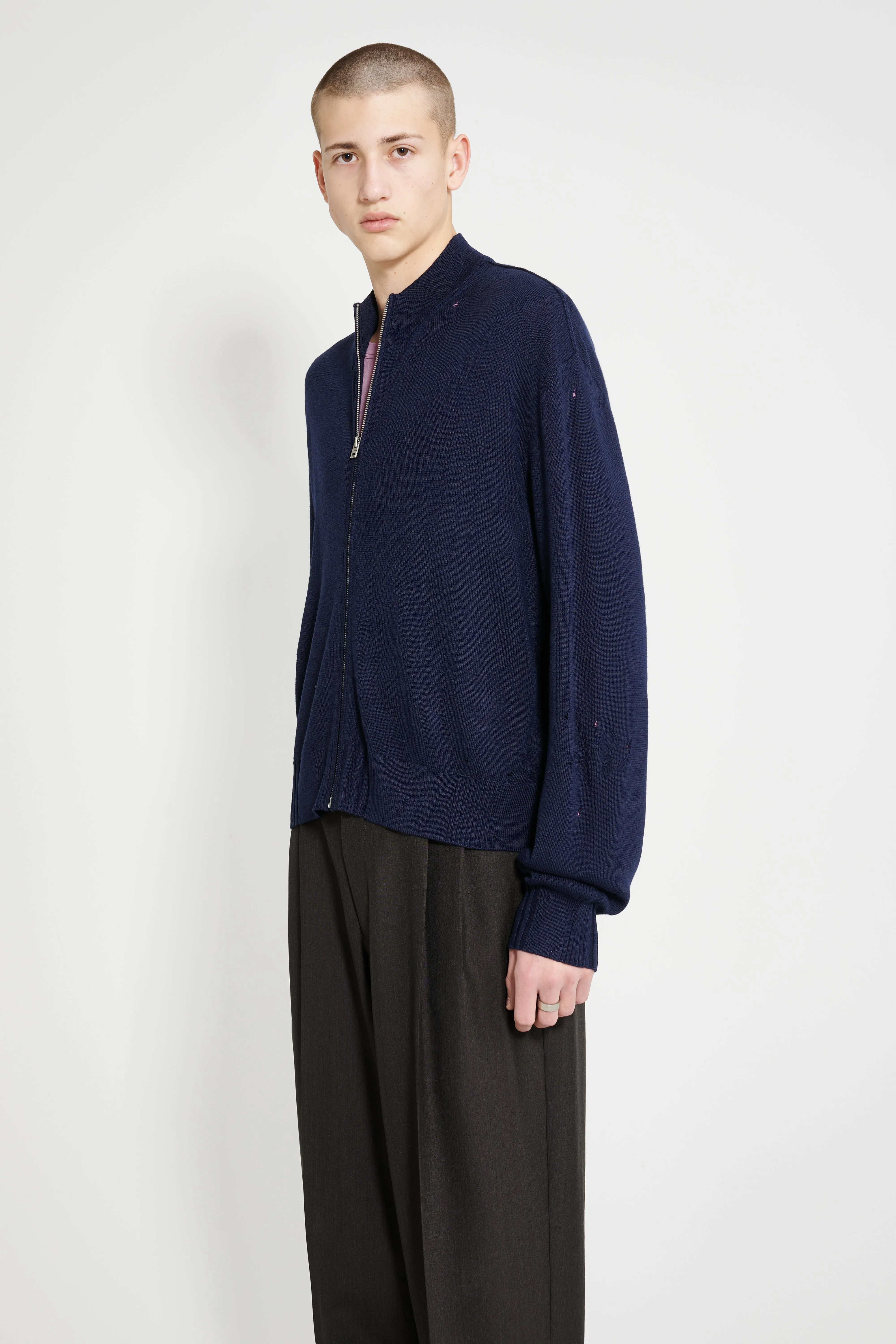 Acne Studios Zip Cardigan Navy sold by Tres Bien product image thumbnail 2