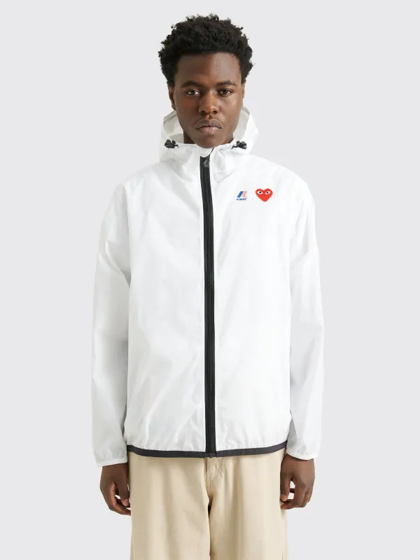 Comme des Garçons Play x K-Way Zip Jacket White made by Comme des Garcons
