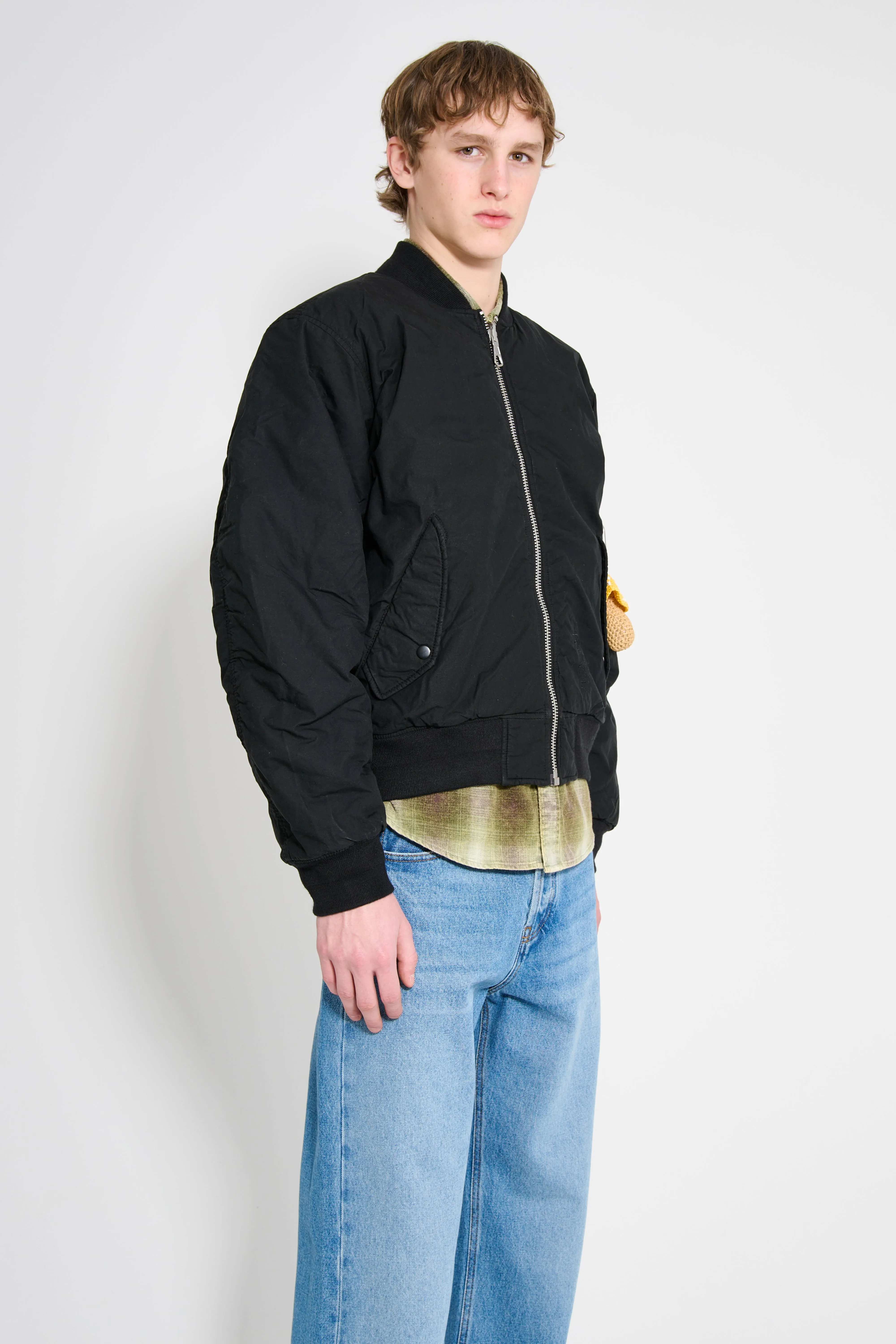 Stüssy Quilted Bomber Waxed Black sold by Tres Bien product image thumbnail 3