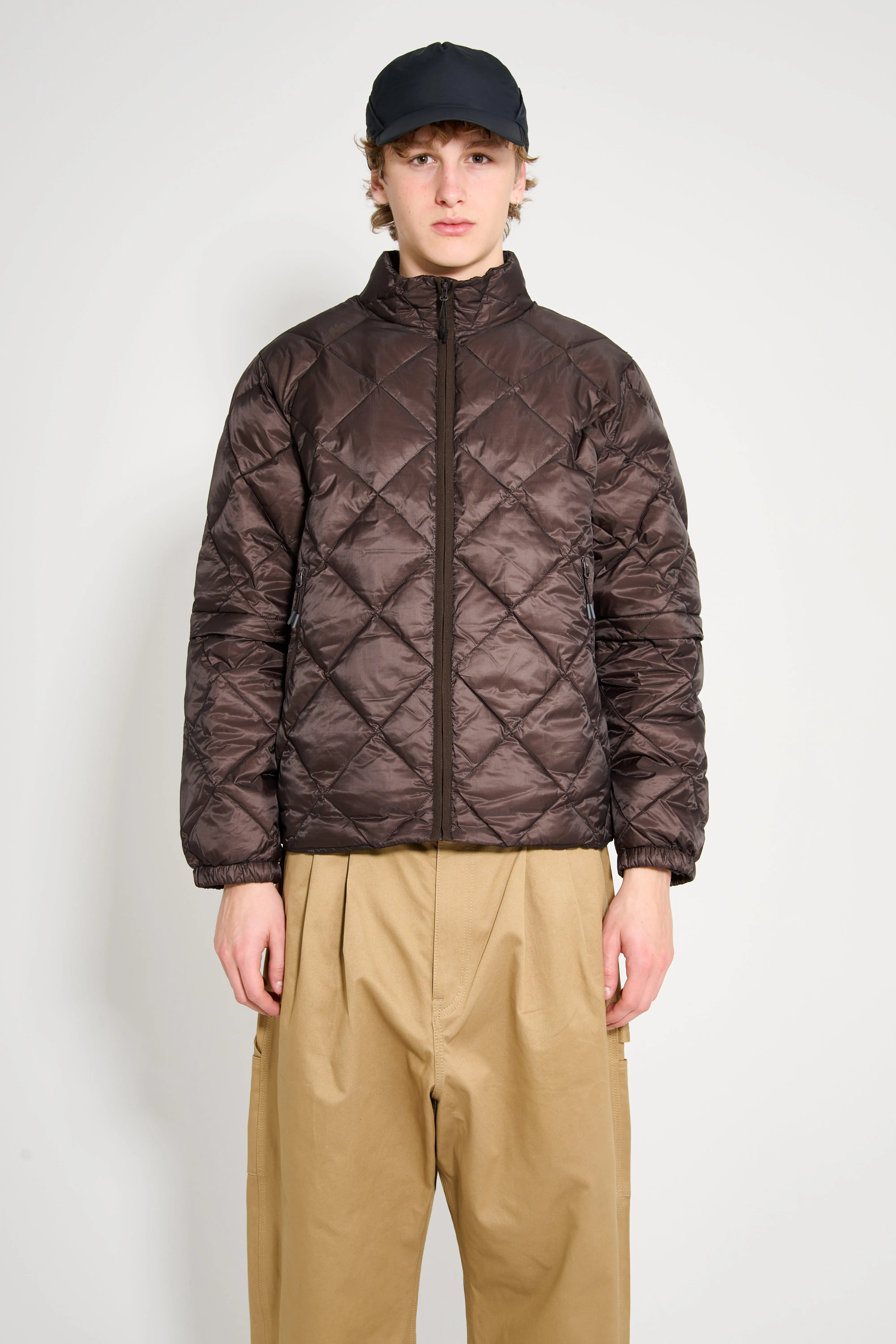 Hiking Patrol Light Down Zip Jacket Dark Brown sold by Tres Bien