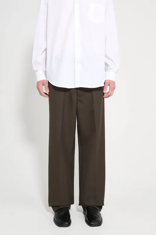 Lemaire Straight Pants Dark Brown sold by Tres Bien