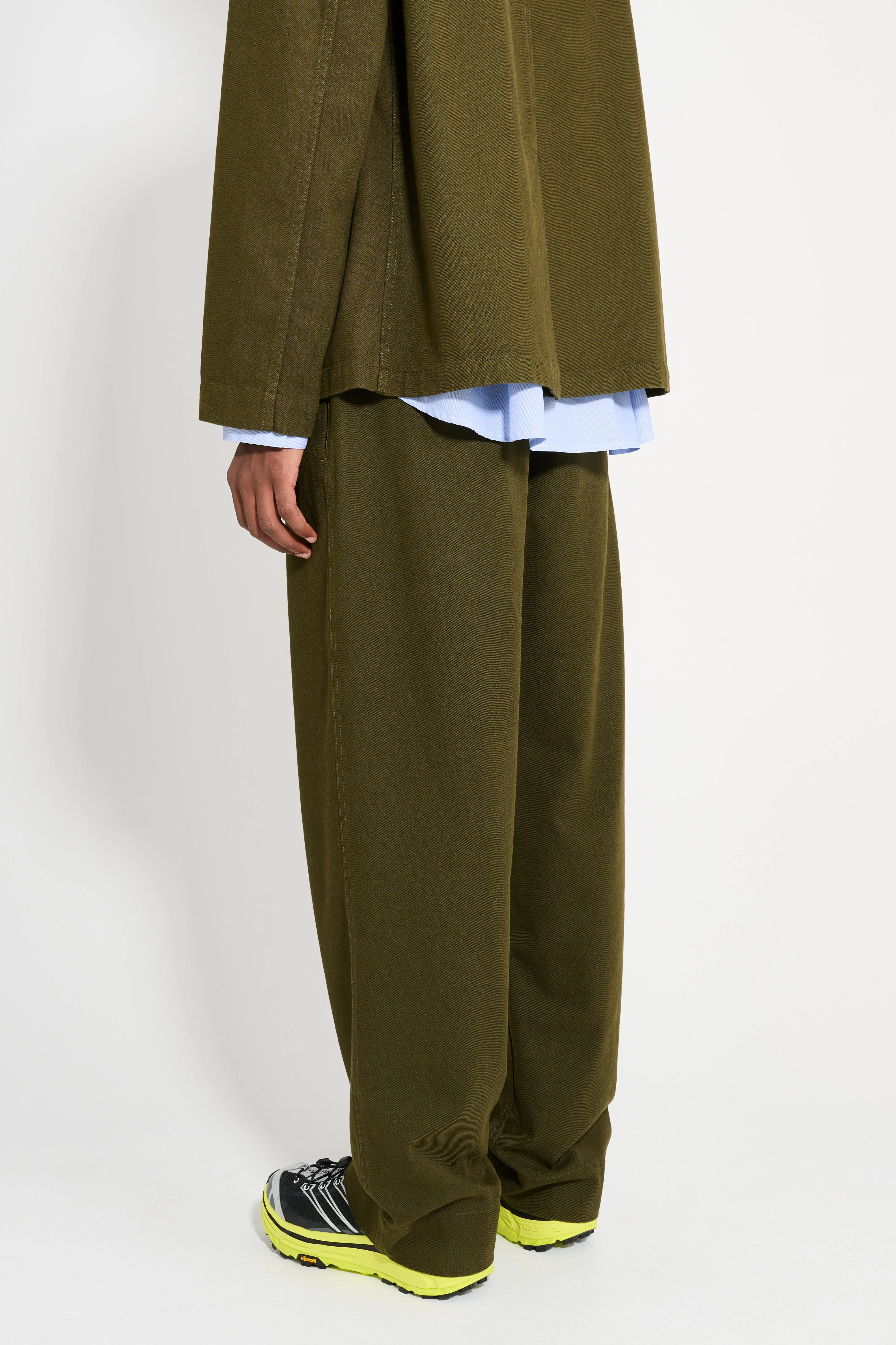 Margaret Howell MHL Slide Adjustor Trouser Cotton Wool Drill Moss sold by Tres Bien product image thumbnail 2