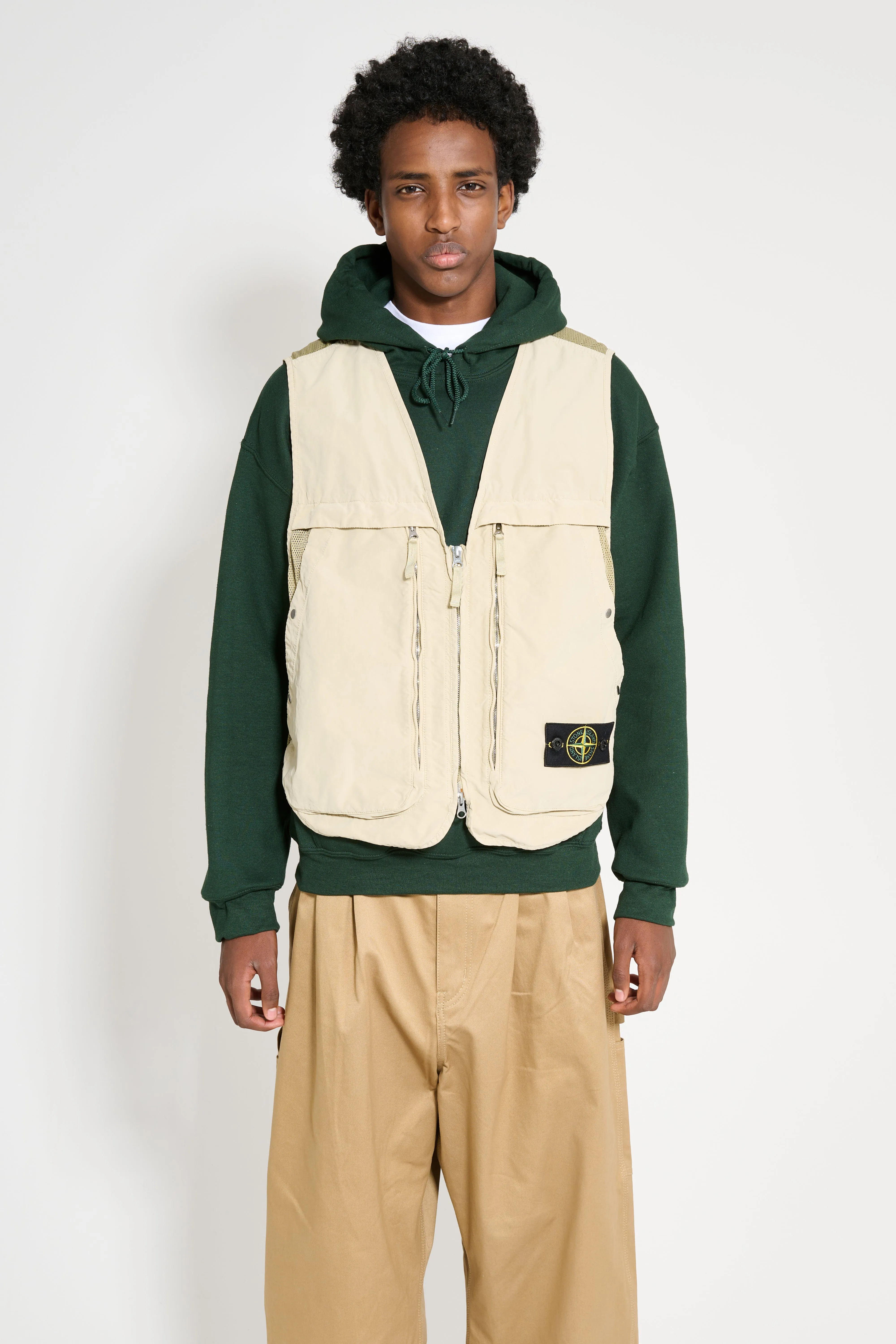 Stone Island Zip Vest Plaster sold by Tres Bien