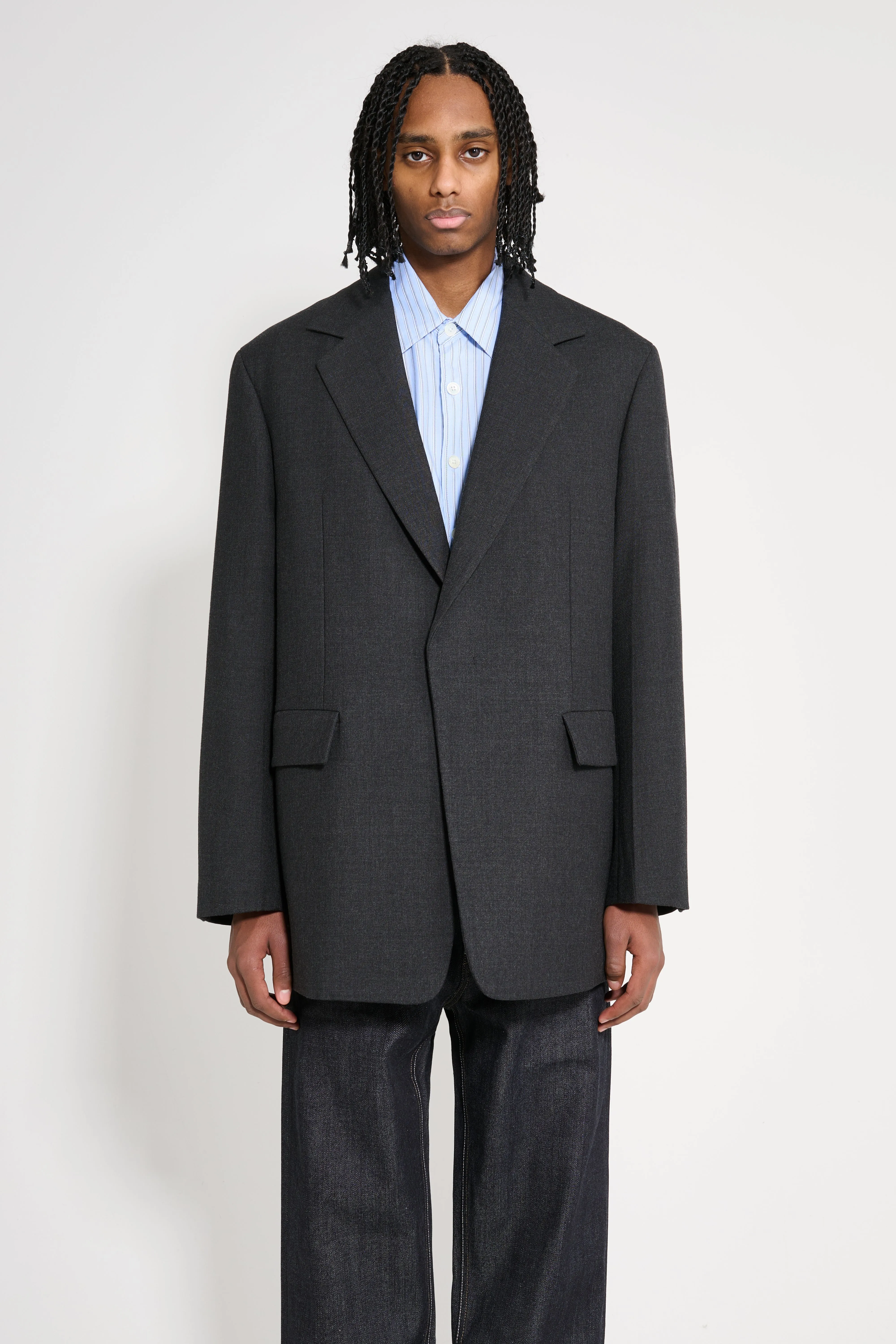 Jil Sander Padded Suit Jacket Charcoal sold by Tres Bien