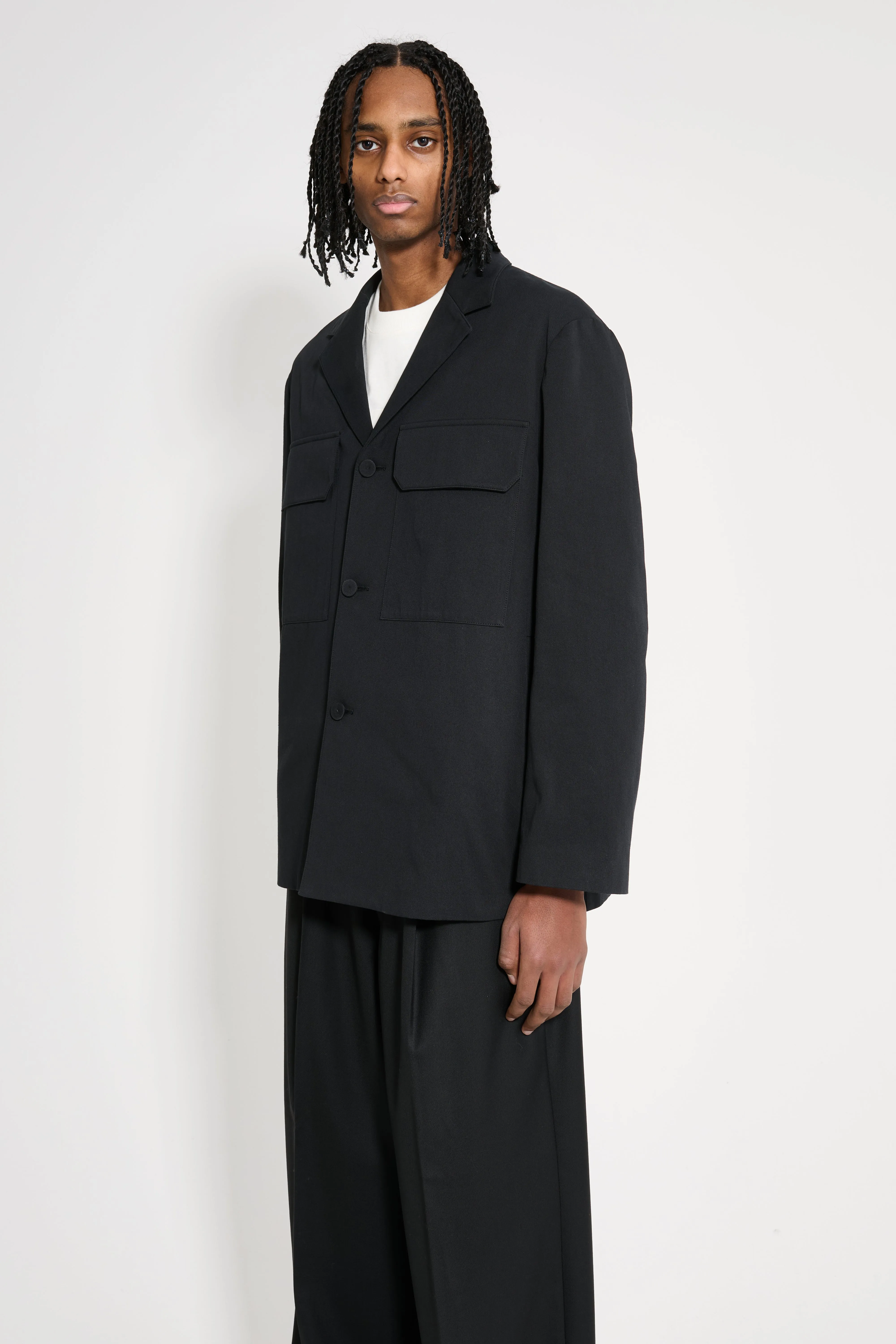 Jil Sander Washed Cotton Twill Jacket Black sold by Tres Bien product image thumbnail 2