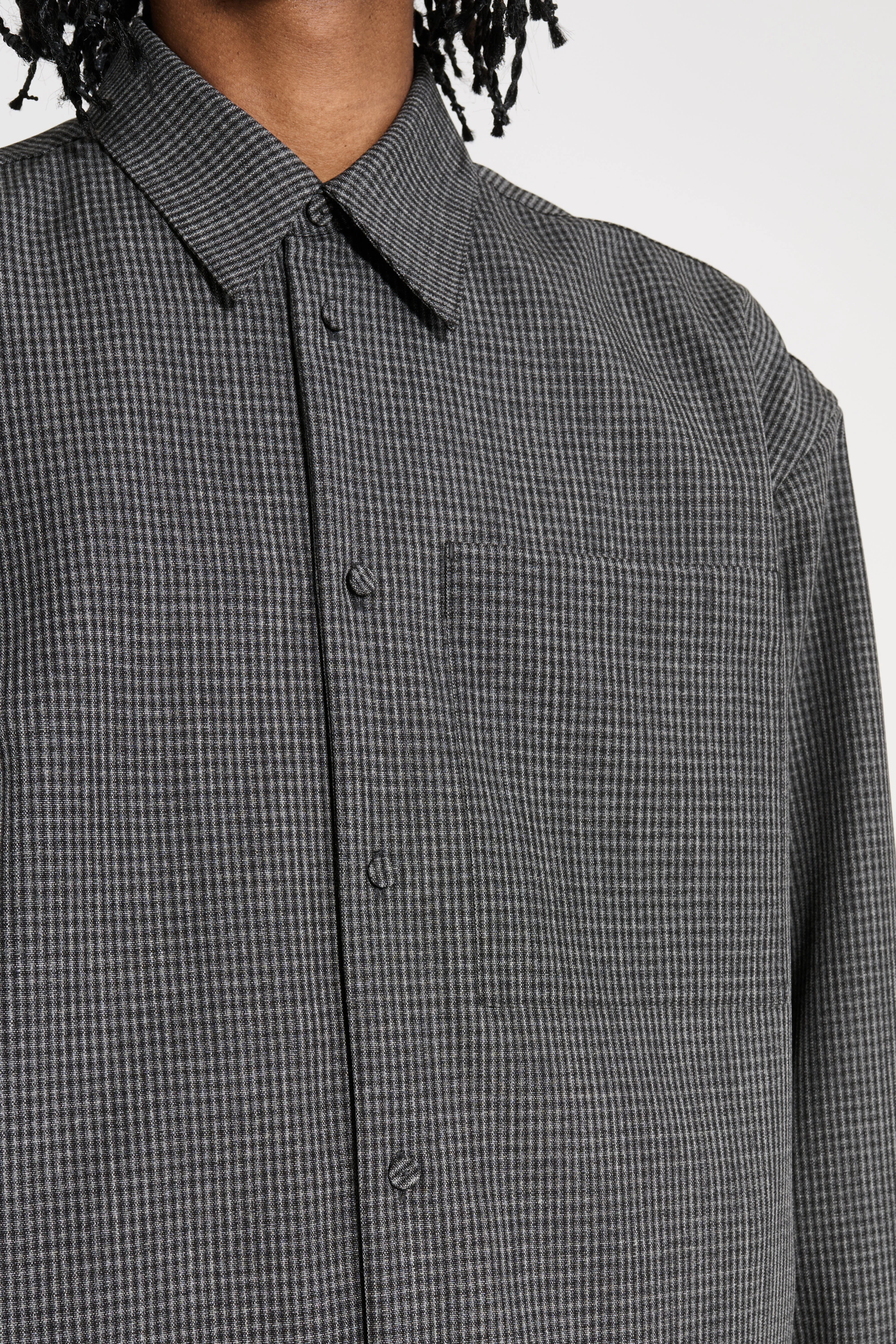 Jil Sander Wool Drawstring Overshirt Grey sold by Tres Bien product image thumbnail 5