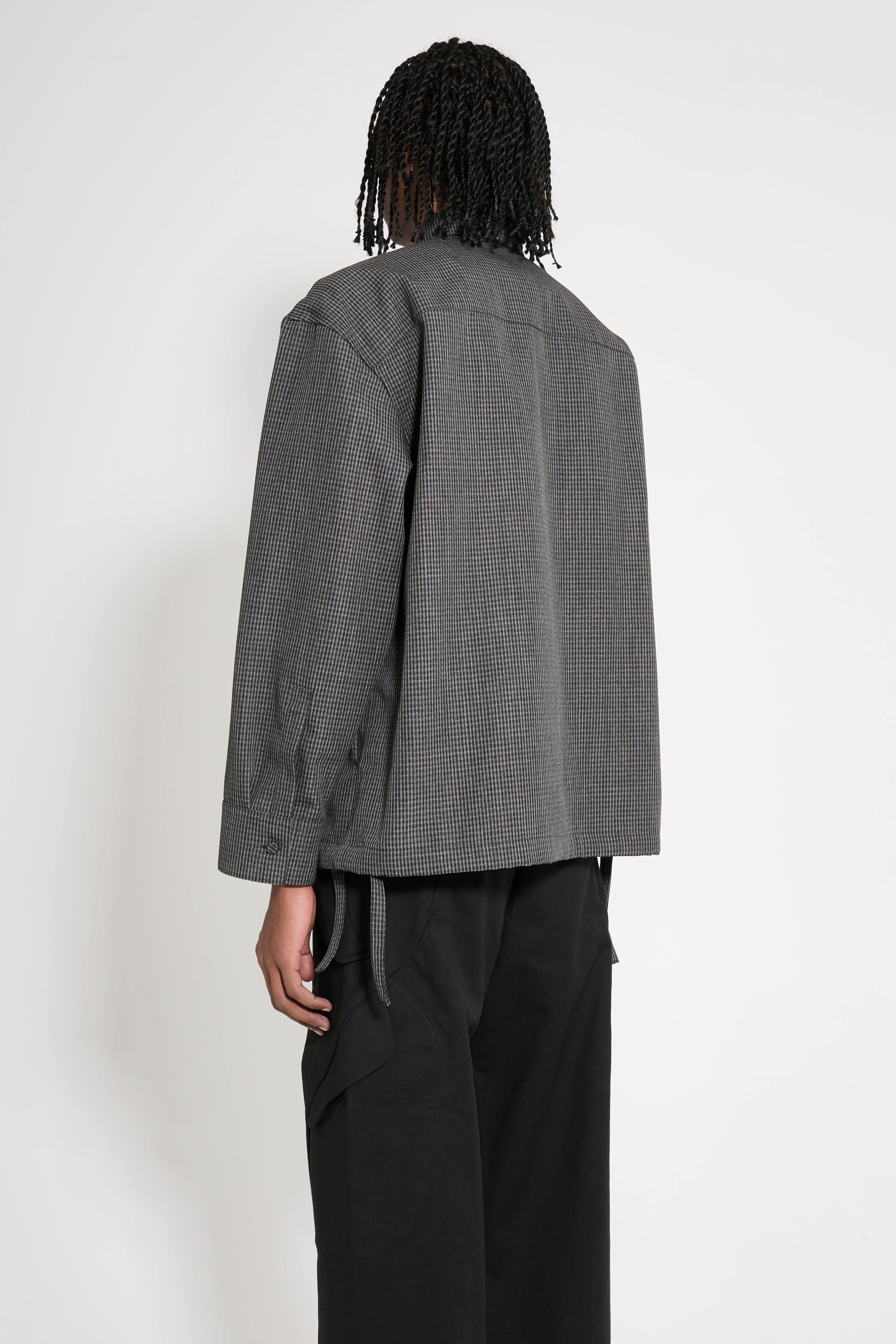 Jil Sander Wool Drawstring Overshirt Grey sold by Tres Bien product image thumbnail 4